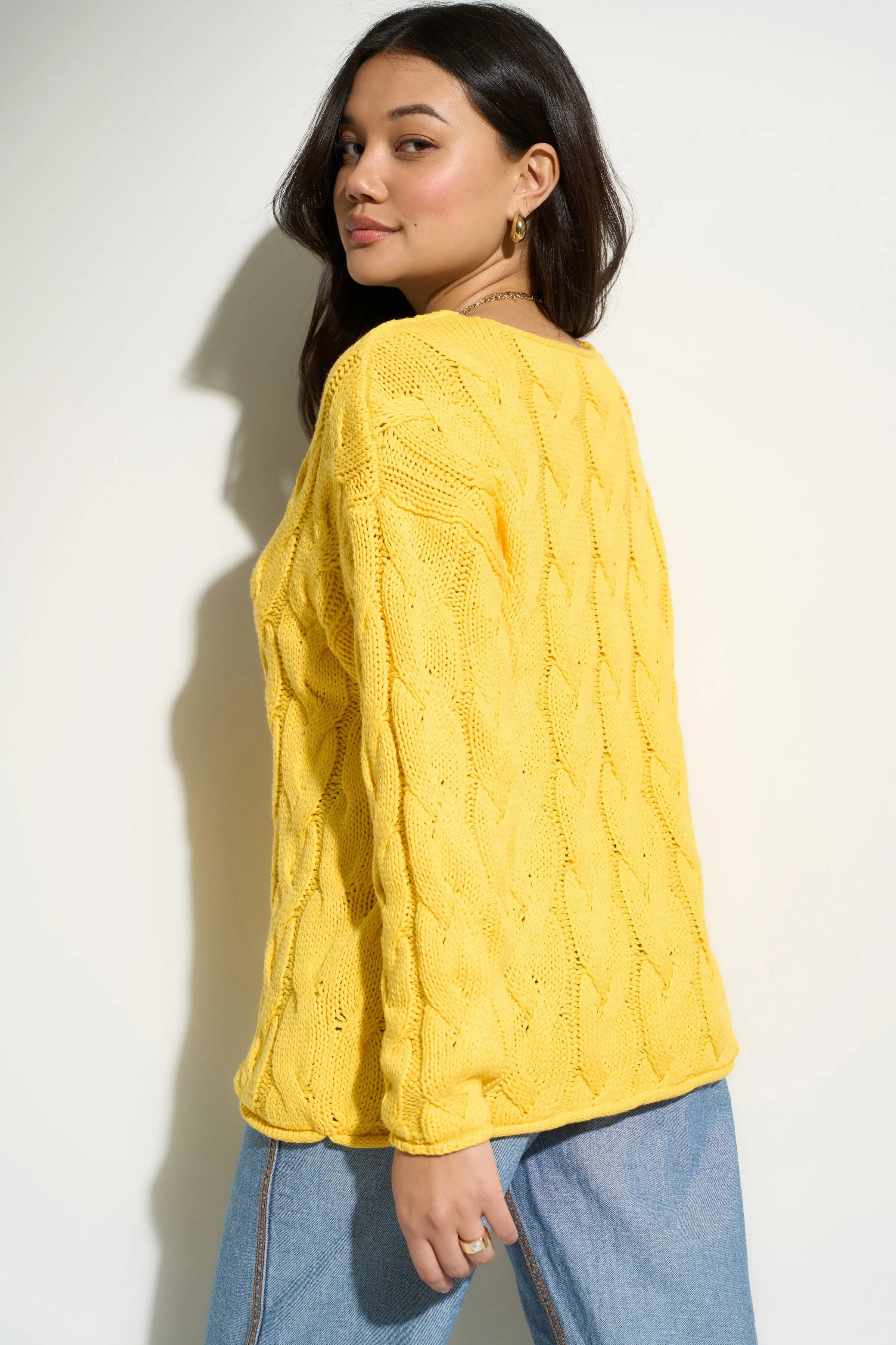 Alfie Cableknit Sweater - Yellow sold by Callahan product image thumbnail 5