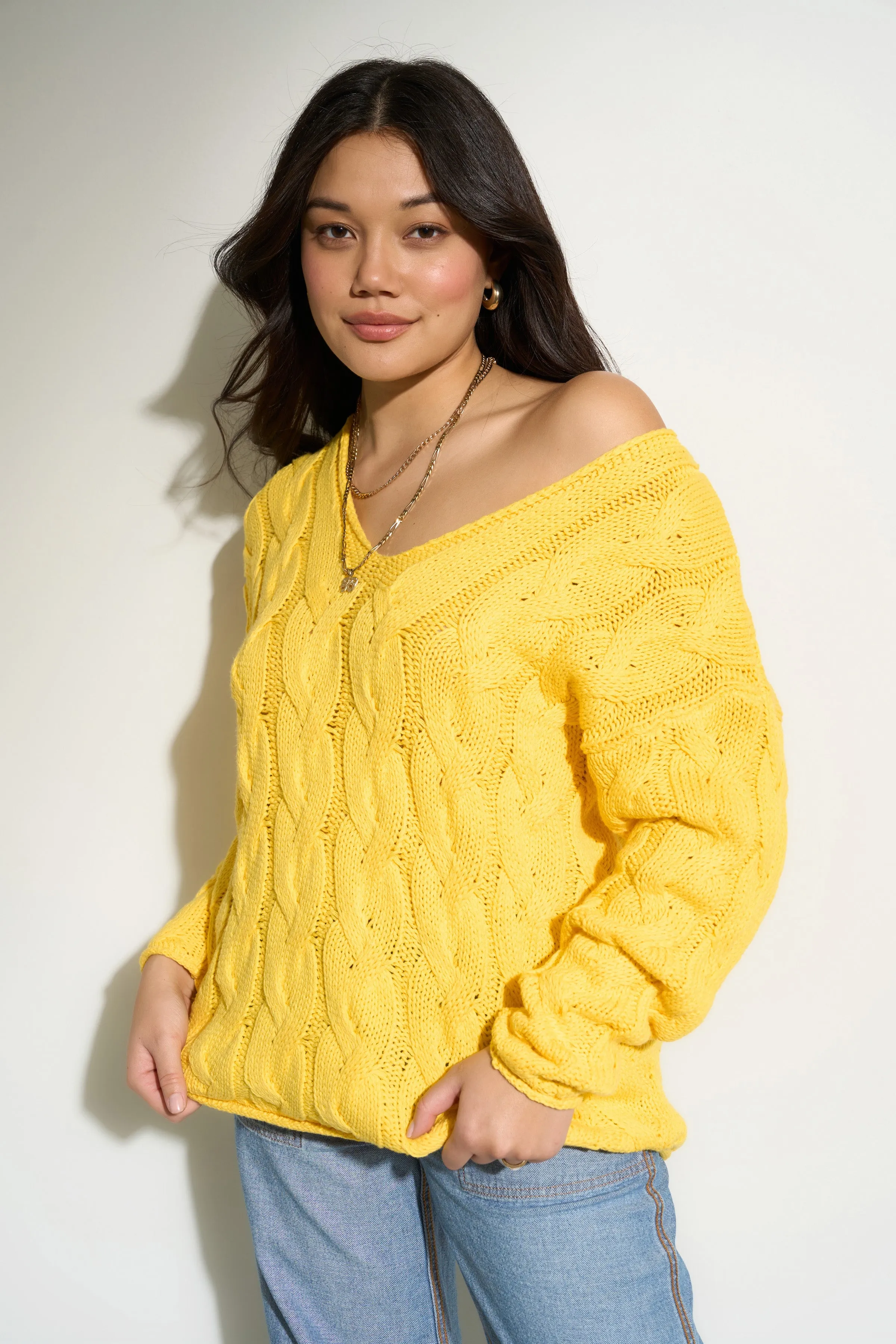 Alfie Cableknit Sweater - Yellow sold by Callahan product image thumbnail 3
