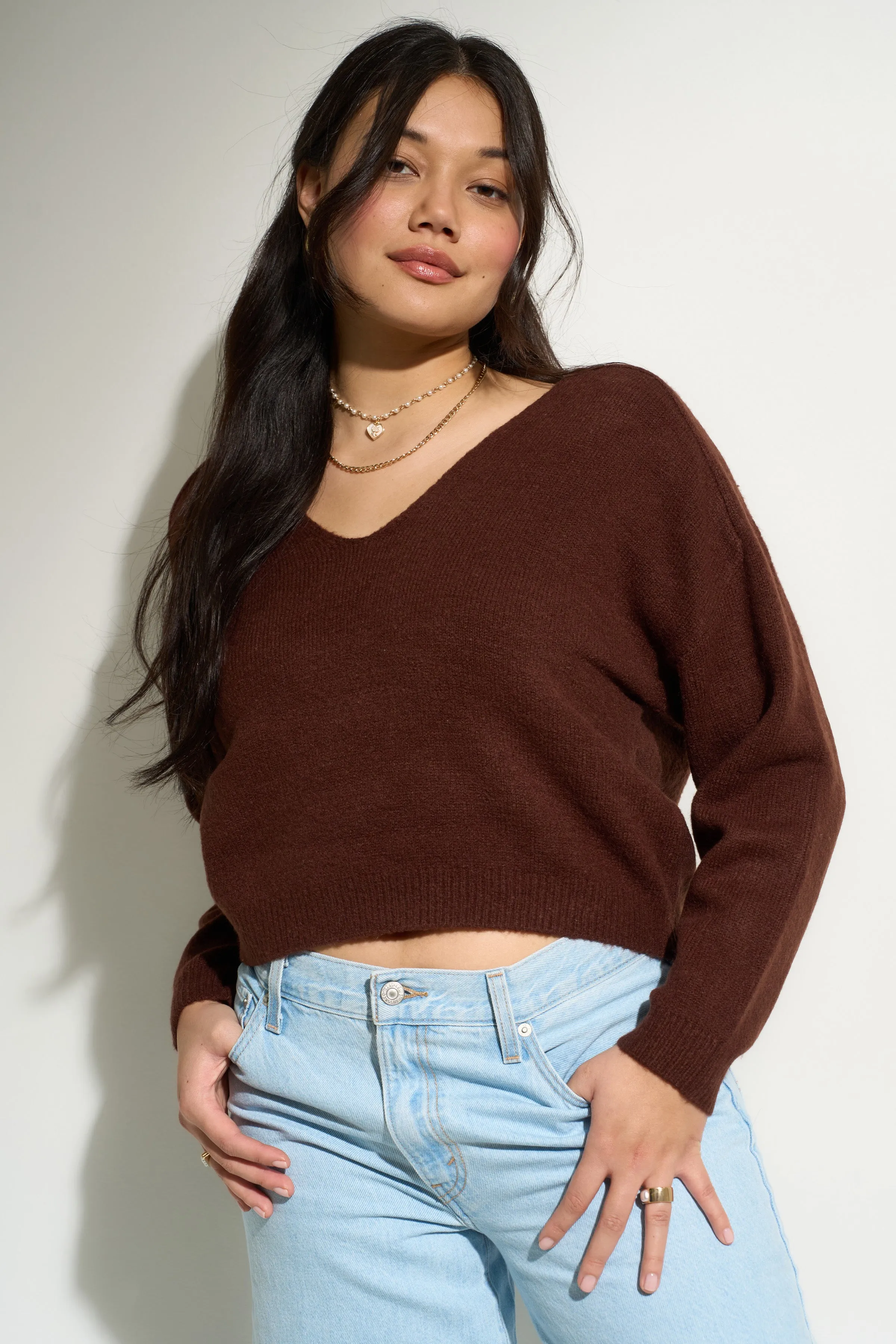 Camille Knit Pullover - Espresso sold by Callahan product image thumbnail 3
