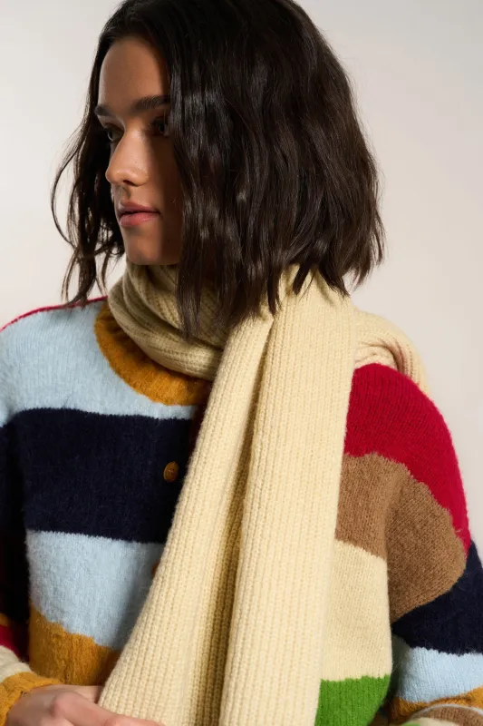 Shaker Stitch Scarf - Swan made by Callahan