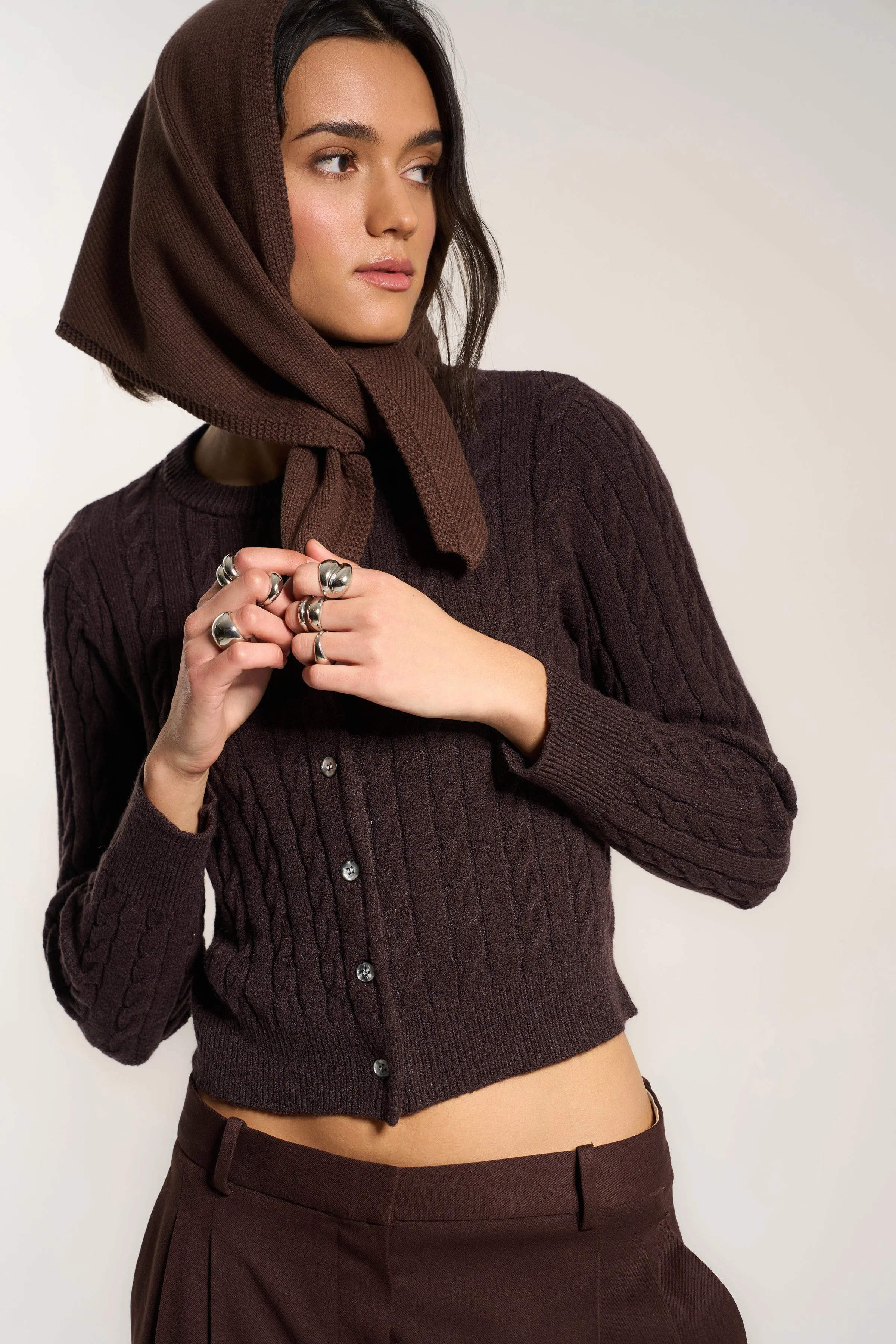 Hankerchief Scarf - Chocolate sold by Callahan product image thumbnail 3