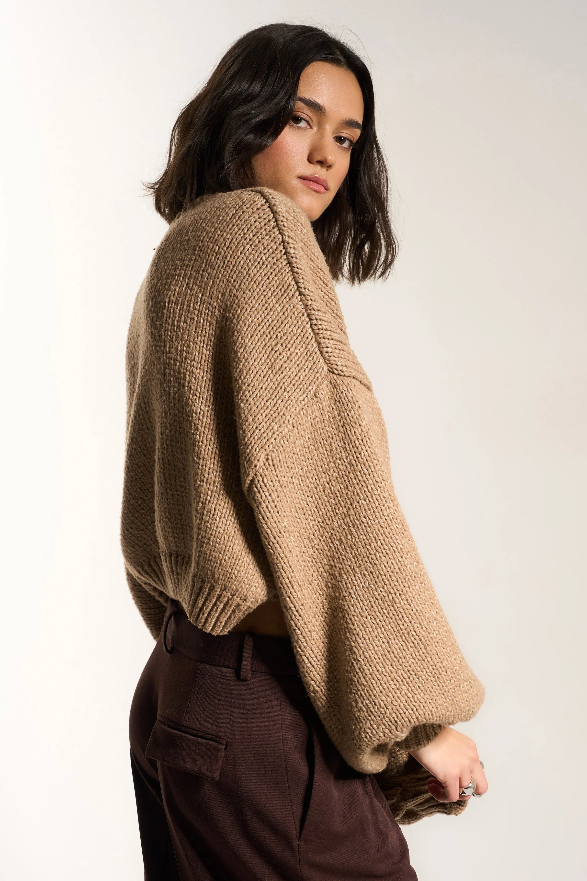 Bellamy Crop Pullover - Raw Umber sold by Callahan product image thumbnail 2