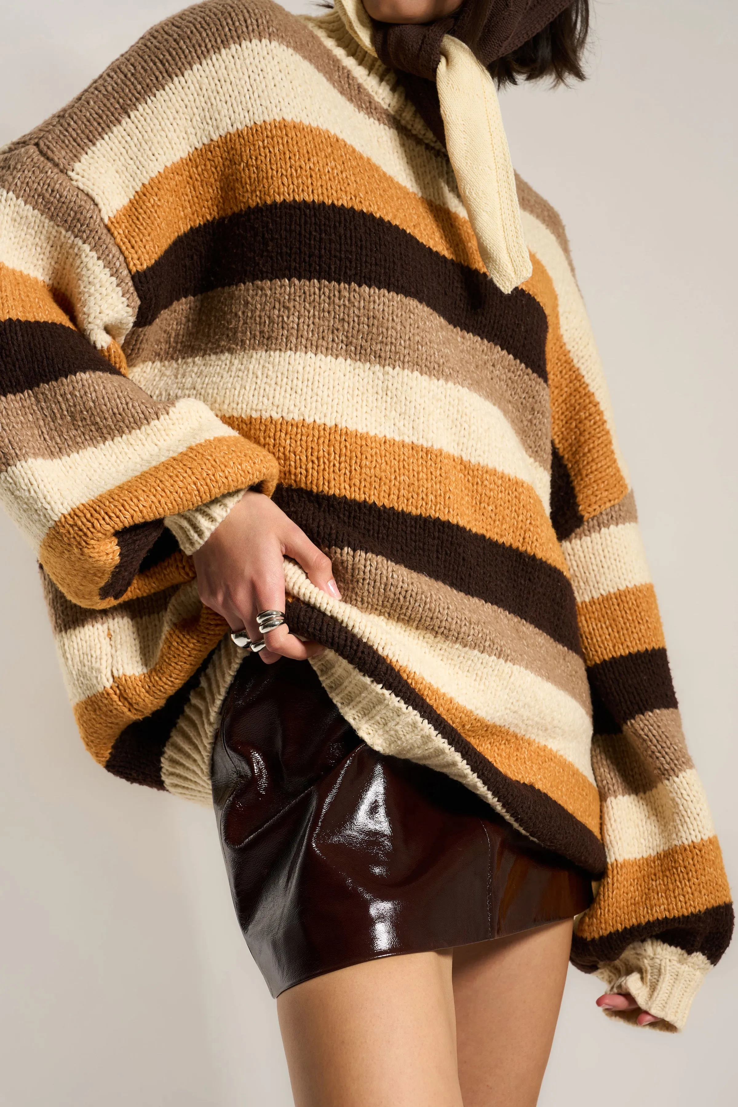 Bellamy Pullover - Raw Umber Stripe sold by Callahan product image thumbnail 3