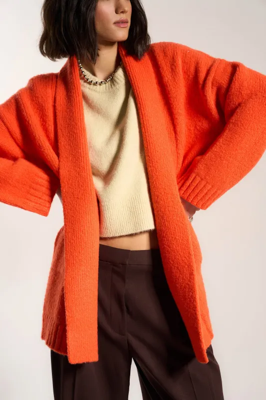 Juliet Cardigan - Red Orange sold by Callahan
