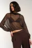 Lina Sheer Pullover - Chocolate Brown sold by Callahan