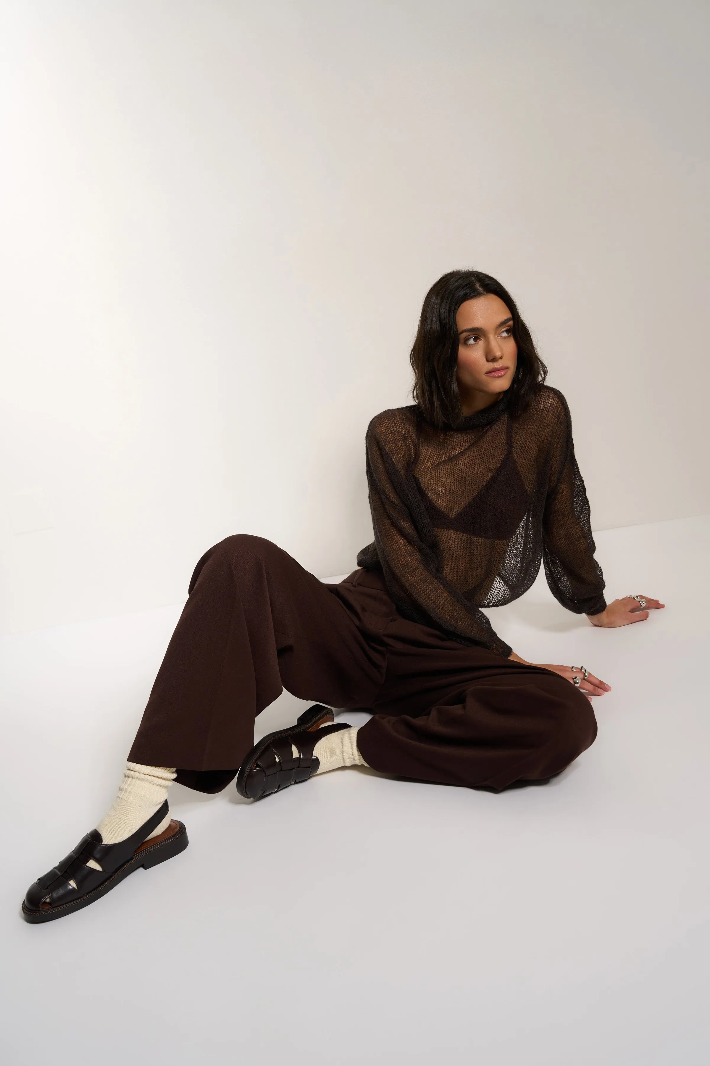 Lina Sheer Pullover - Chocolate Brown sold by Callahan product image thumbnail 4