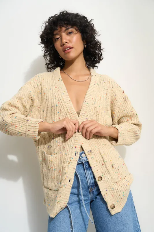 The Cardigan - Creme Confetti sold by Callahan