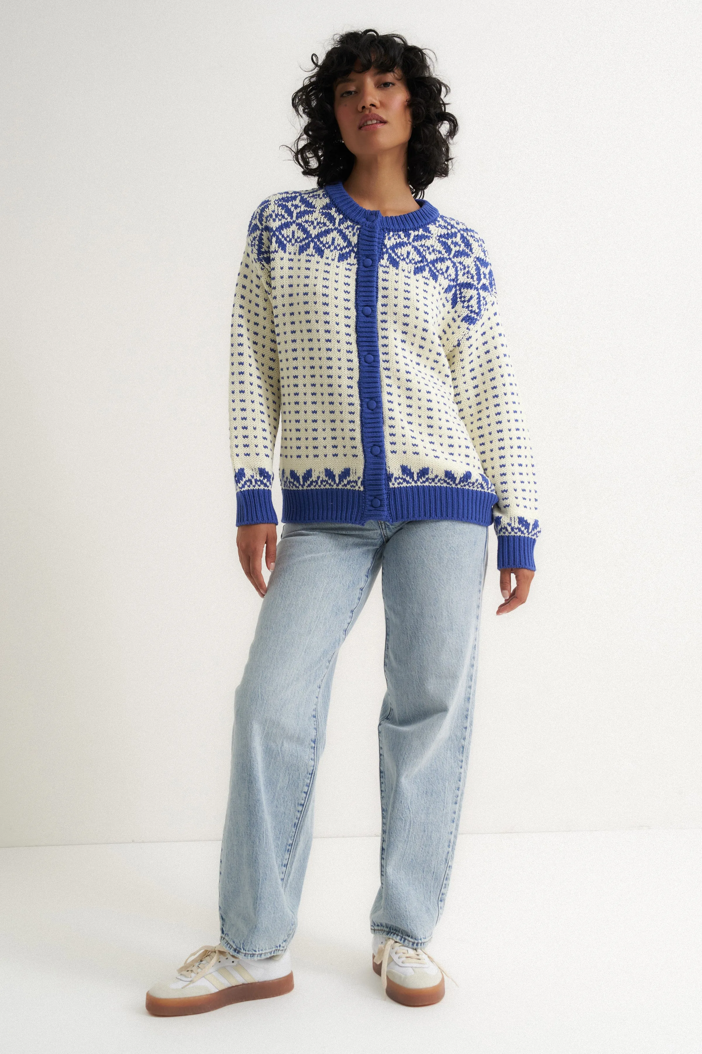 Oversized Maeve Cardigan - Blue sold by Callahan