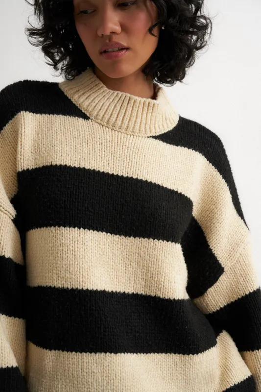Bellamy Pullover - Black Stripe sold by Callahan