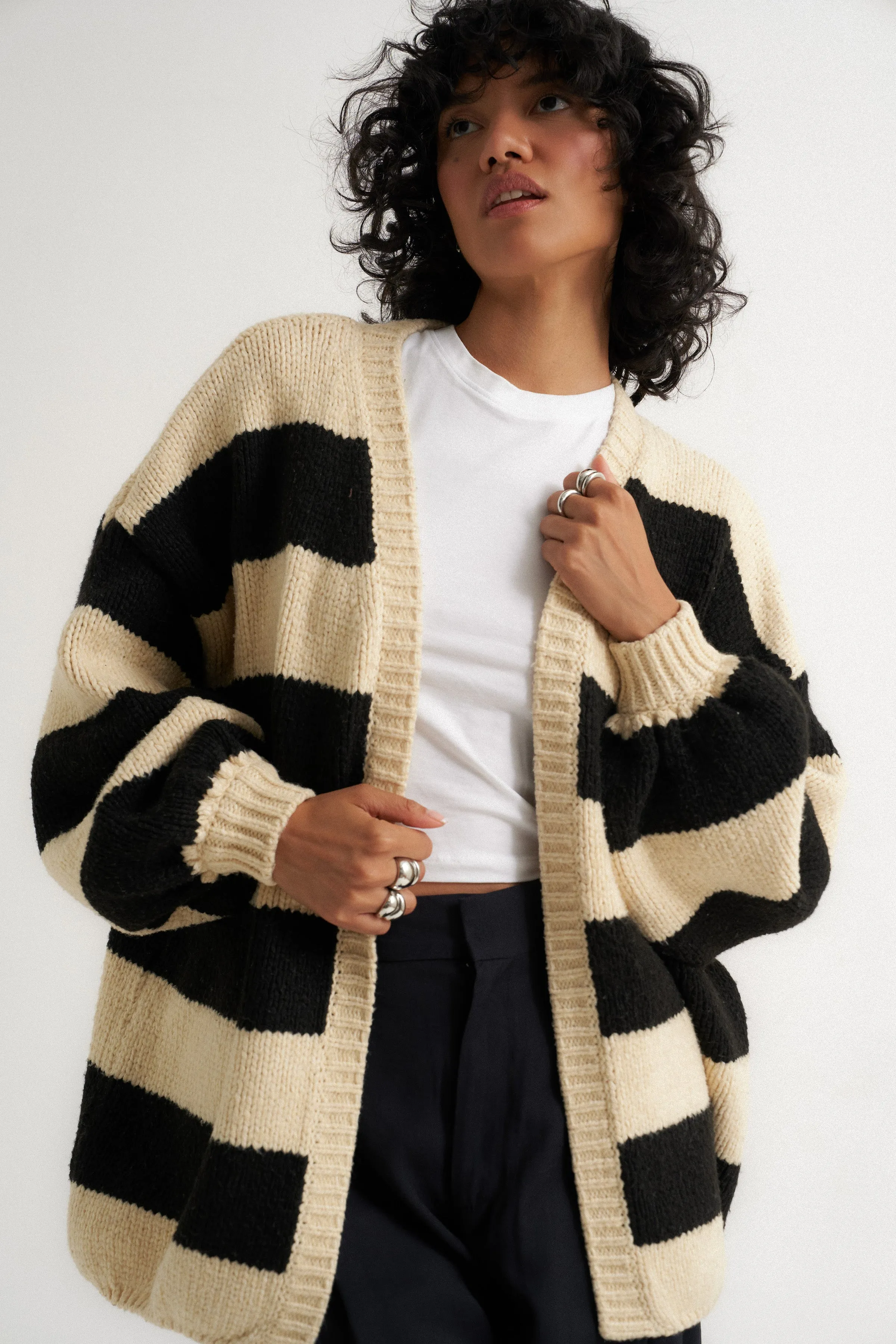 Jo Cardigan - Black Stripe sold by Callahan product image thumbnail 2