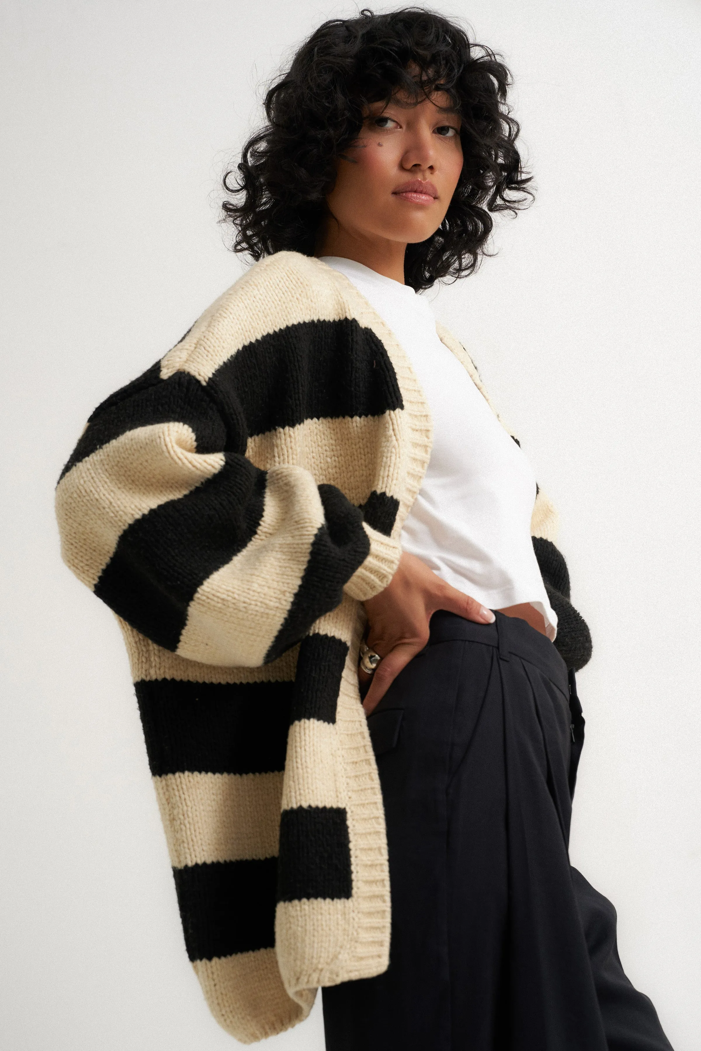 Jo Cardigan - Black Stripe sold by Callahan product image thumbnail 5