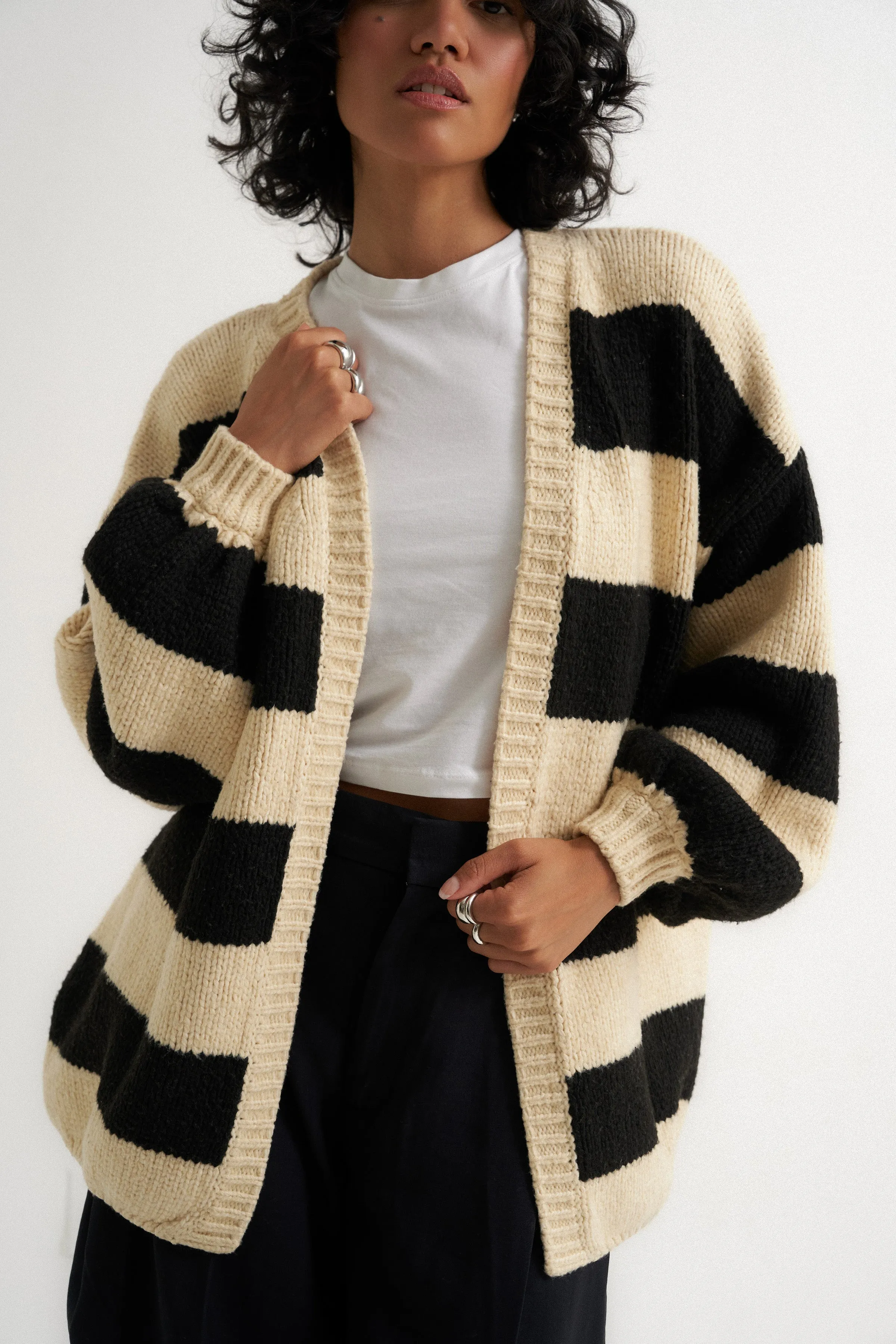 Jo Cardigan - Black Stripe sold by Callahan product image thumbnail 3