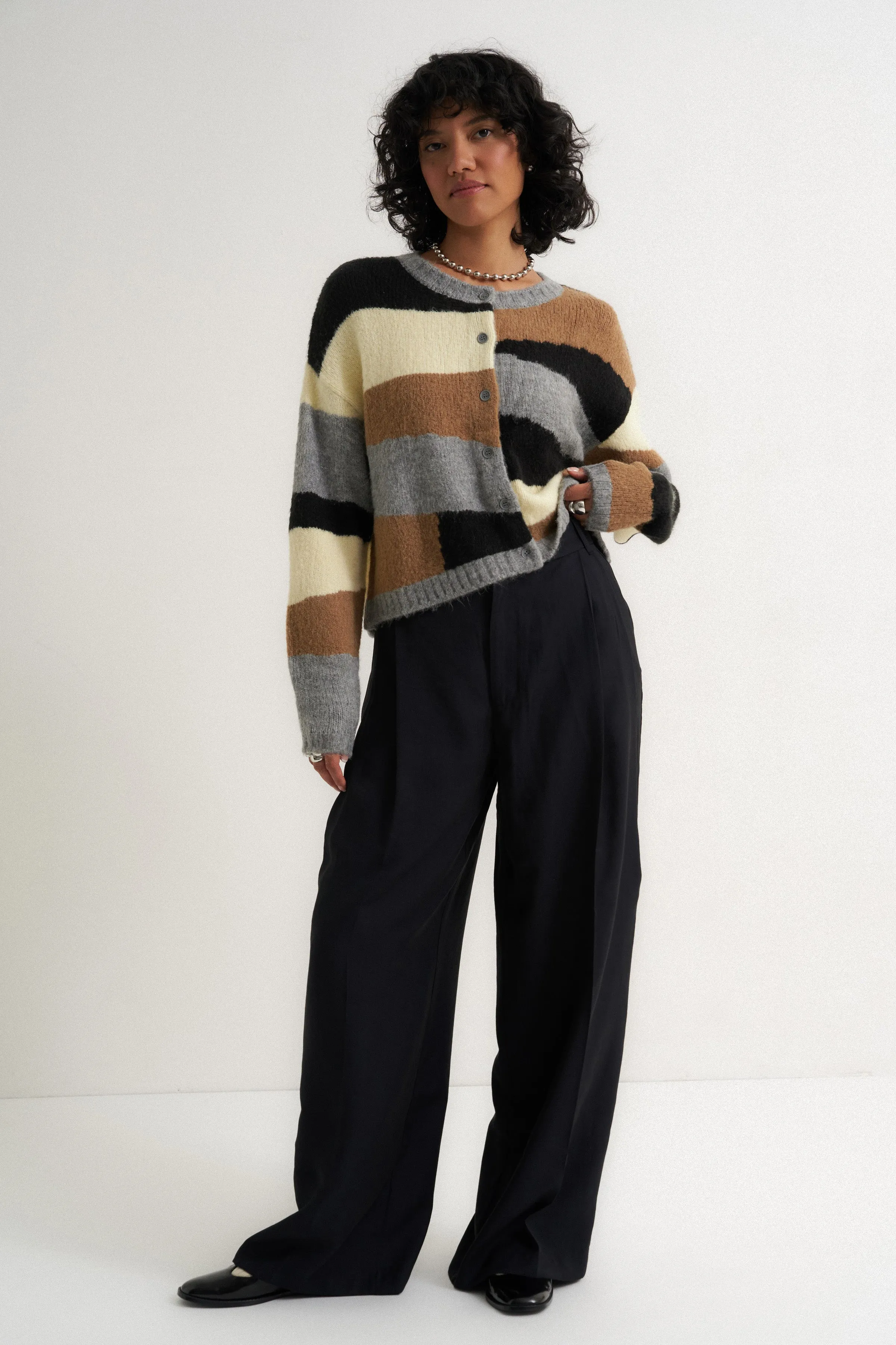 Selma Cardigan - Heather Grey Multi sold by Callahan