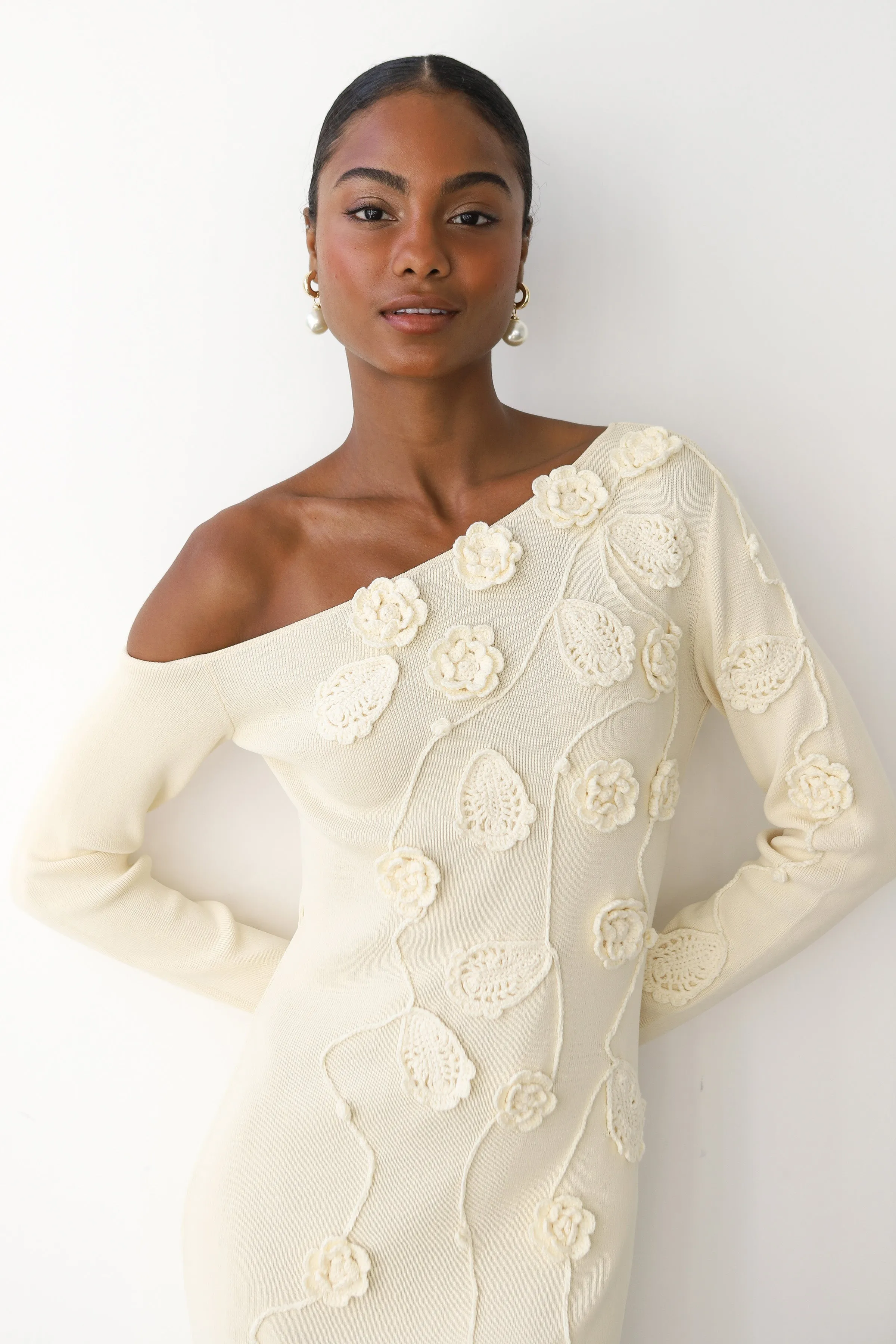 Tula One Shoulder Mini Dress - Creme sold by Callahan