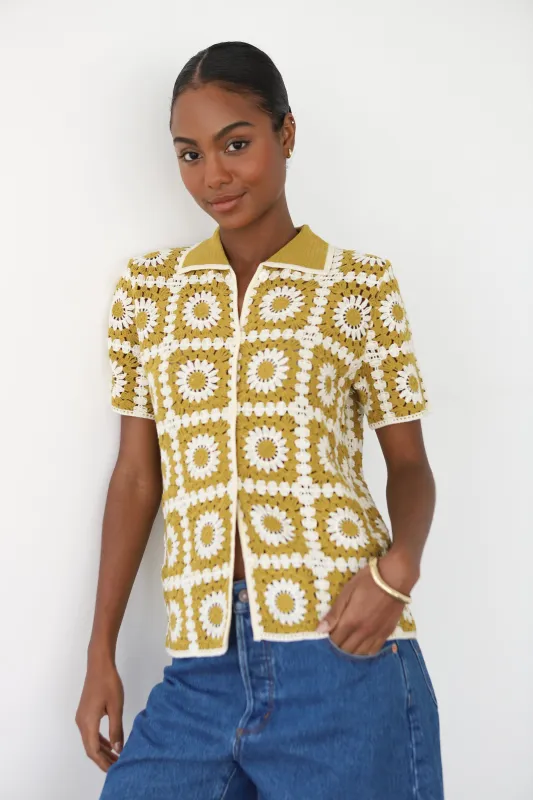 Leonor Crochet Polo - Bronze sold by Callahan