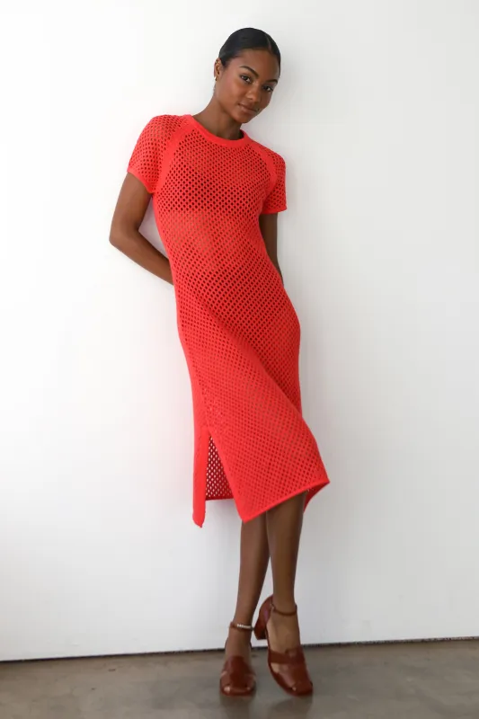 Francisca Crochet Midi Dress - Poppy made by Callahan
