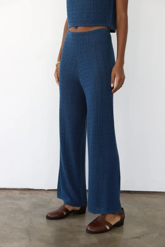 Nerissa Pointelle Pant - Navy made by Callahan