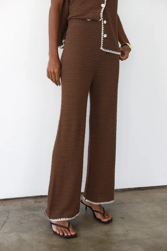 Clara Stitch Pant - Chocolate sold by Callahan