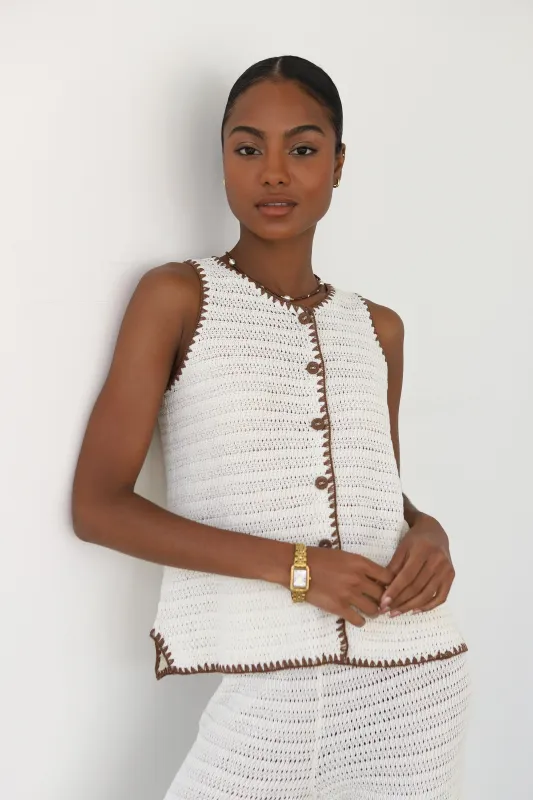 Clara Stitch Tank - Creme sold by Callahan