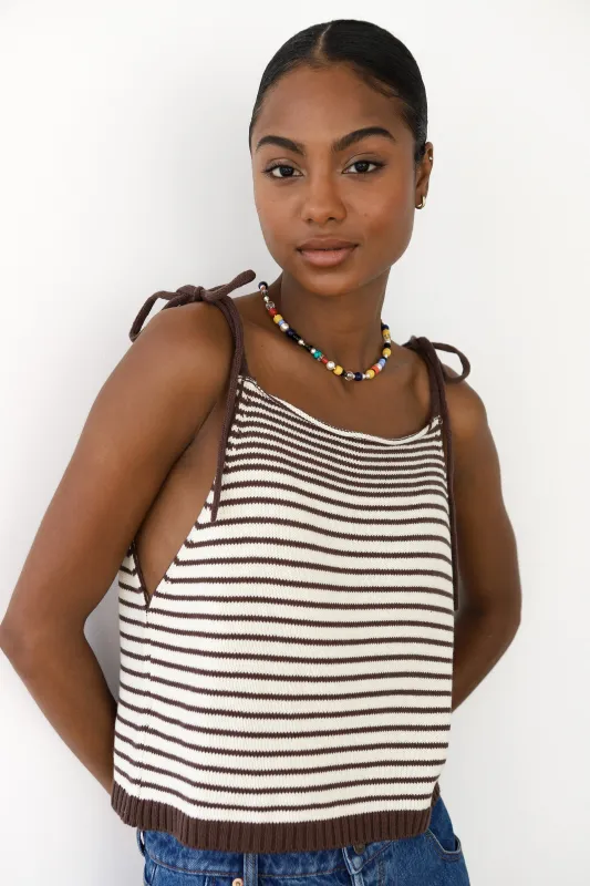 Beatriz Shoulder Tie Tank sold by Callahan