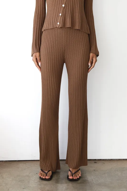 Theresa Ribbed Pant - Chocolate sold by Callahan