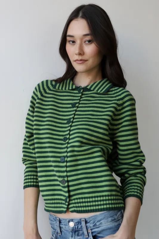 Beth Cardigan - Forest Stripe made by Callahan