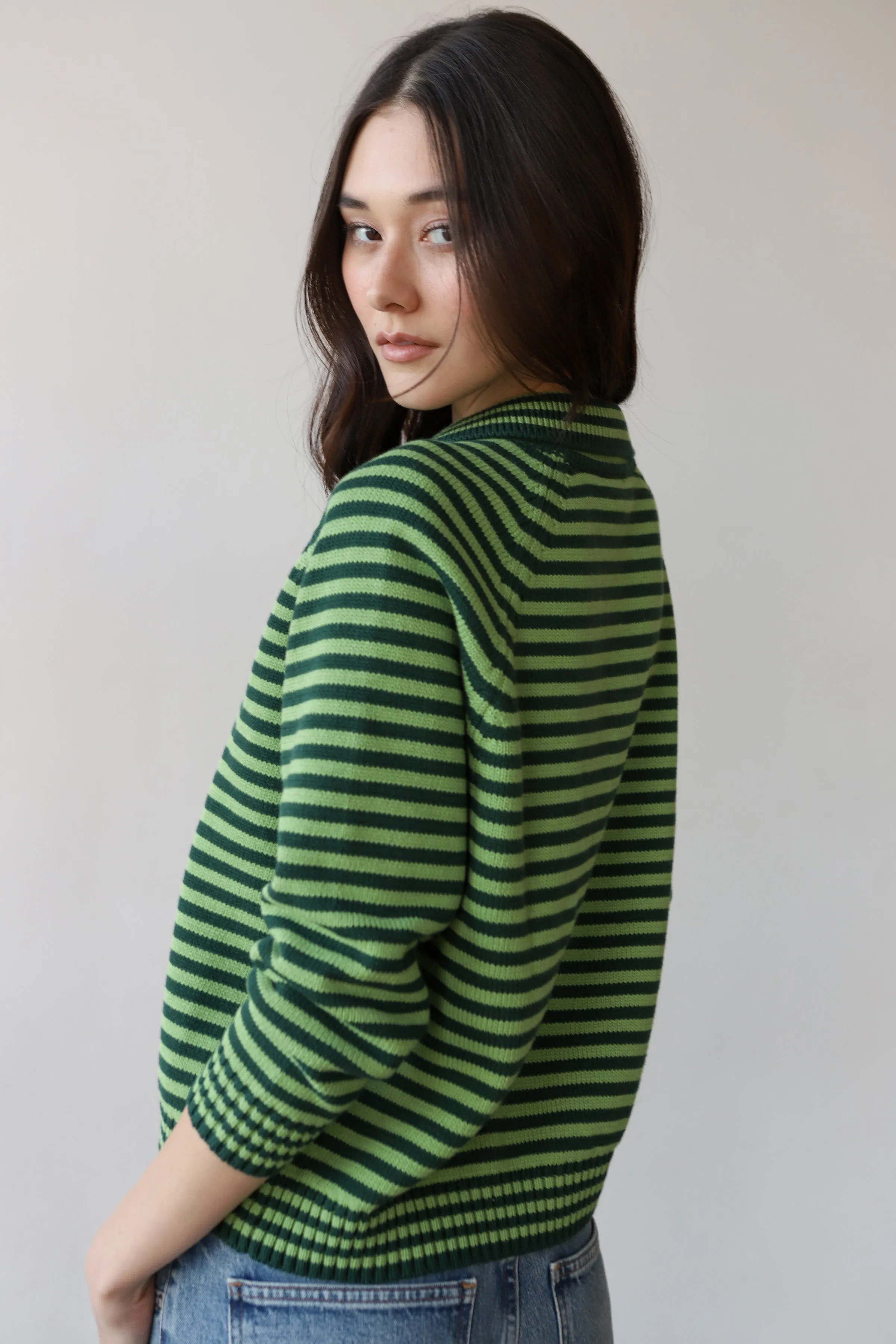 Beth Cardigan - Forest Stripe sold by Callahan product image thumbnail 4