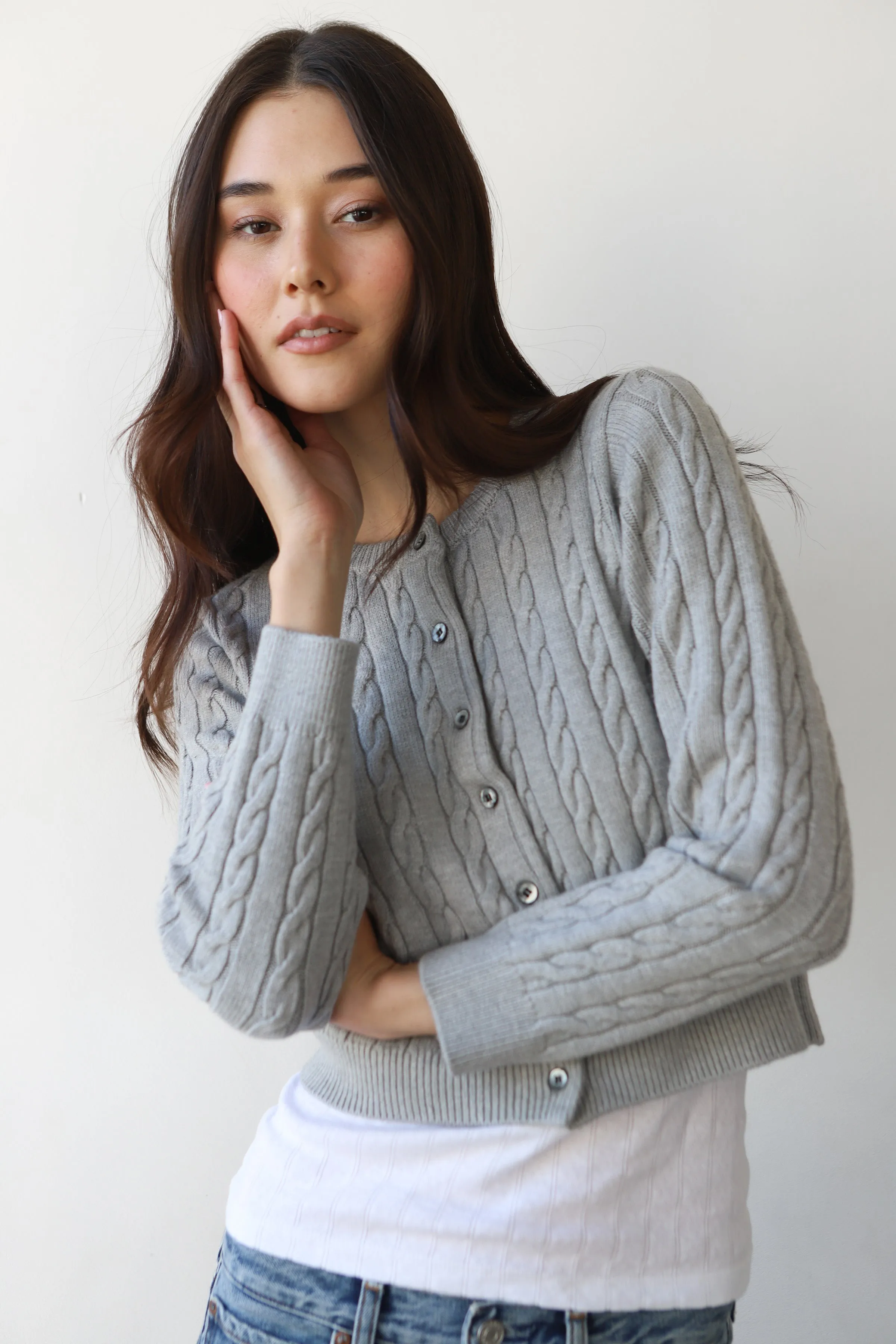 Valerie Cardigan - Heather Grey sold by Callahan product image thumbnail 3