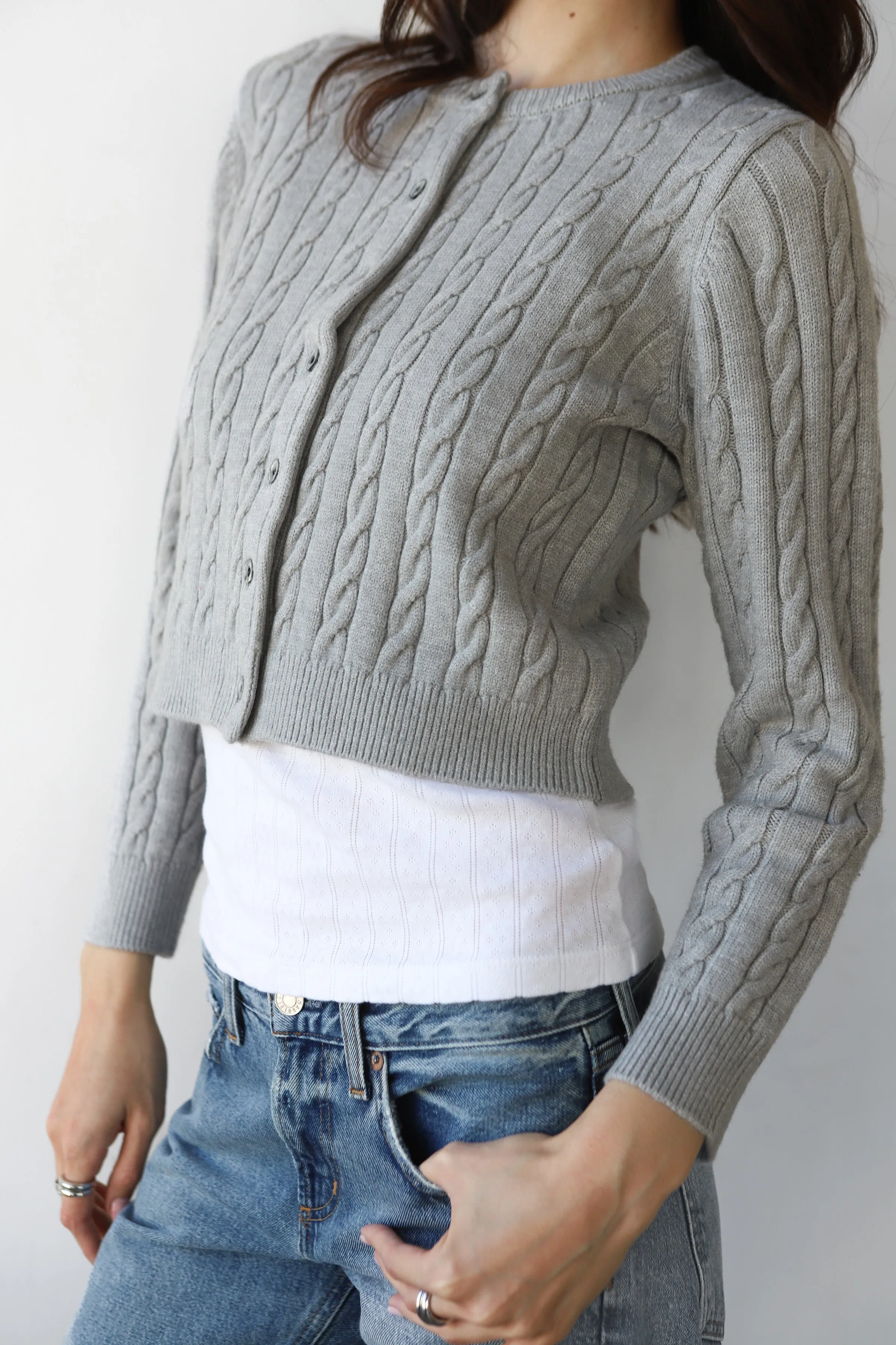 Valerie Cardigan - Heather Grey sold by Callahan product image thumbnail 5
