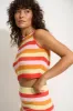 Clover Rolled Tank - Rose Stripe sold by Callahan