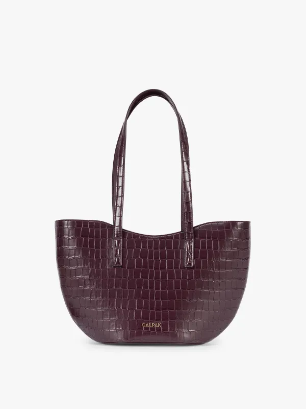 Haven Tulip Tote in Croc-Embossed made by Haven