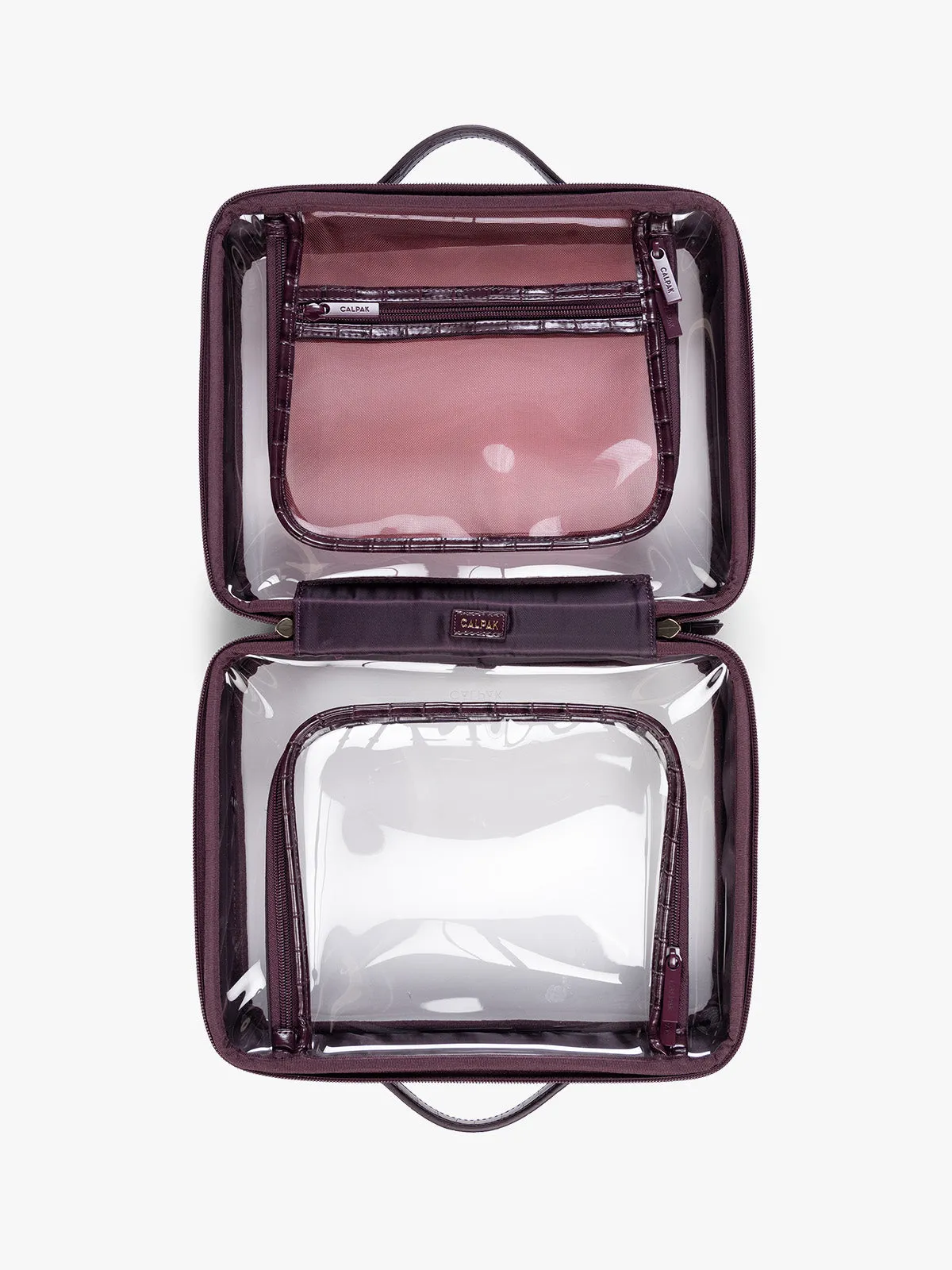 Large Clear Cosmetics Case in Croc-Embossed sold by Calpak product image thumbnail 4