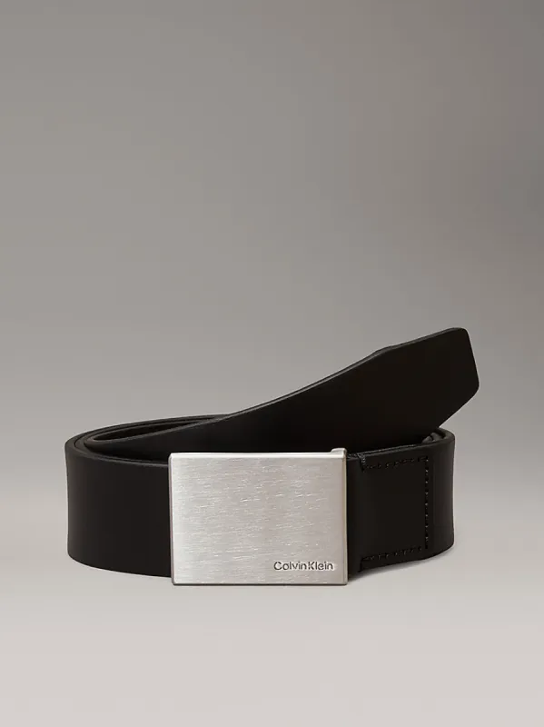 Leather Plaque Belt made by Calvin Klein