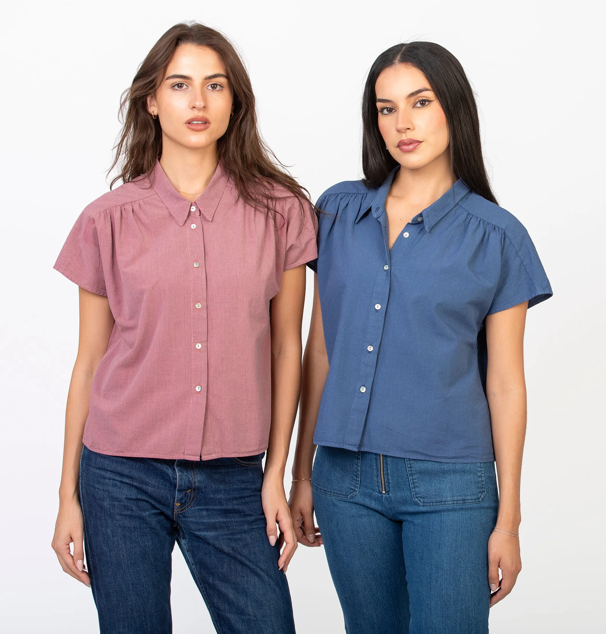 Carol Blouse in Cotton Graph sold by cameo