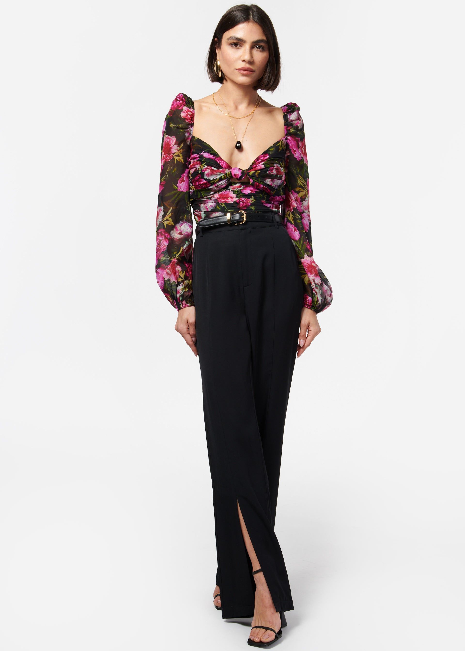 Amelie Twill Pant Black sold by Cami NYC product image thumbnail 3