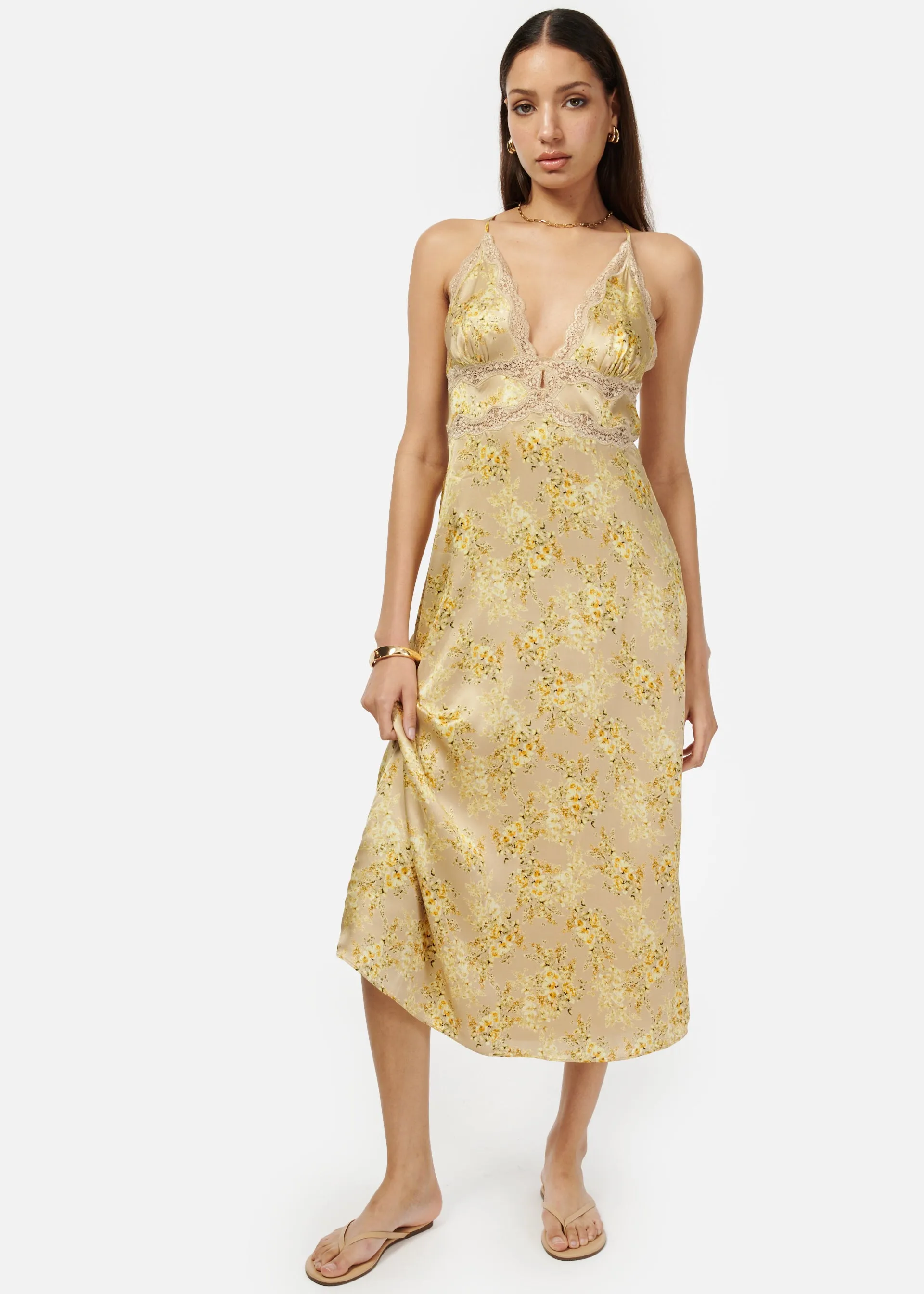 Roya Dress Yellow Primavera sold by Cami NYC