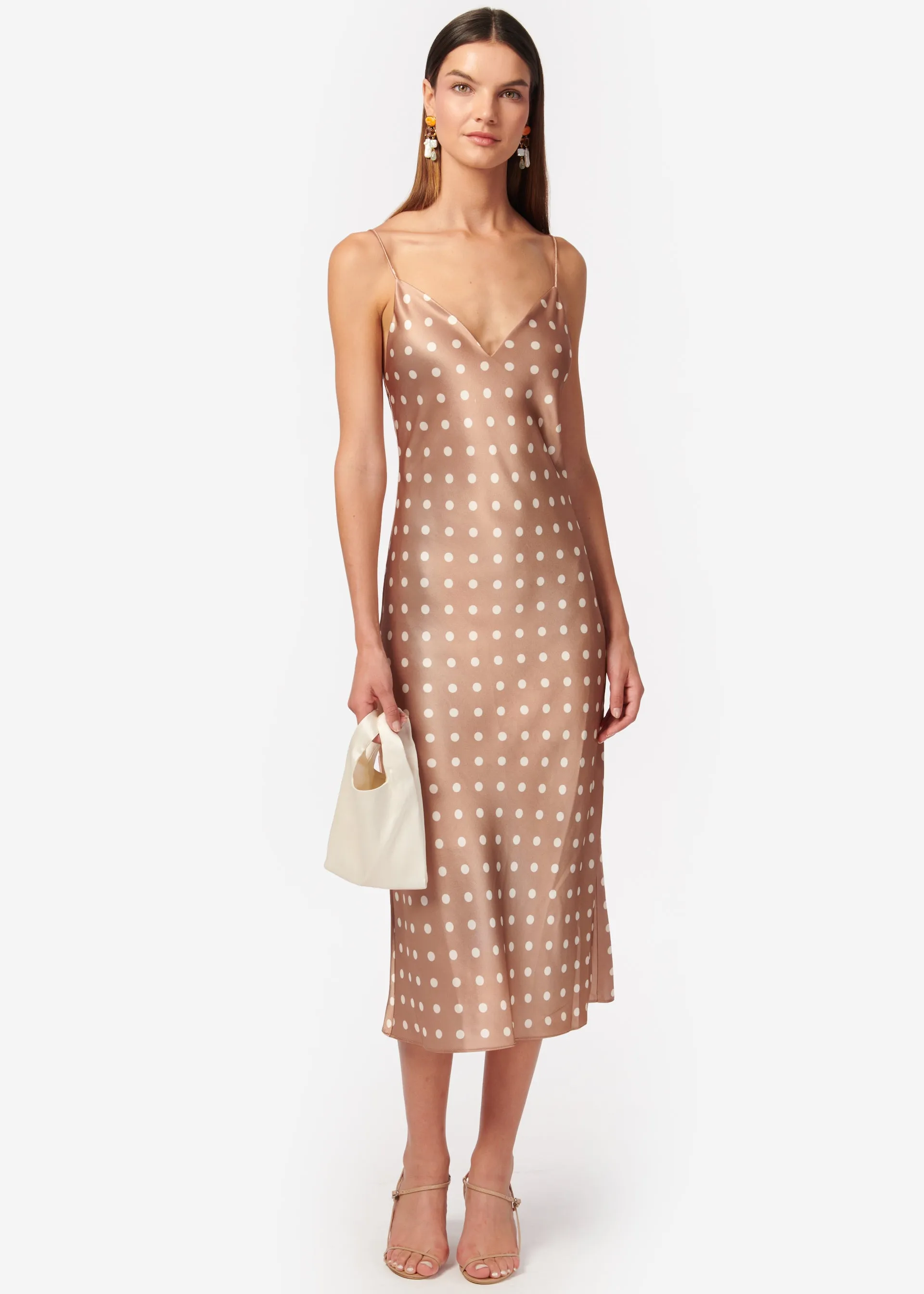 Myla Dress Macadamia Dot sold by Cami NYC