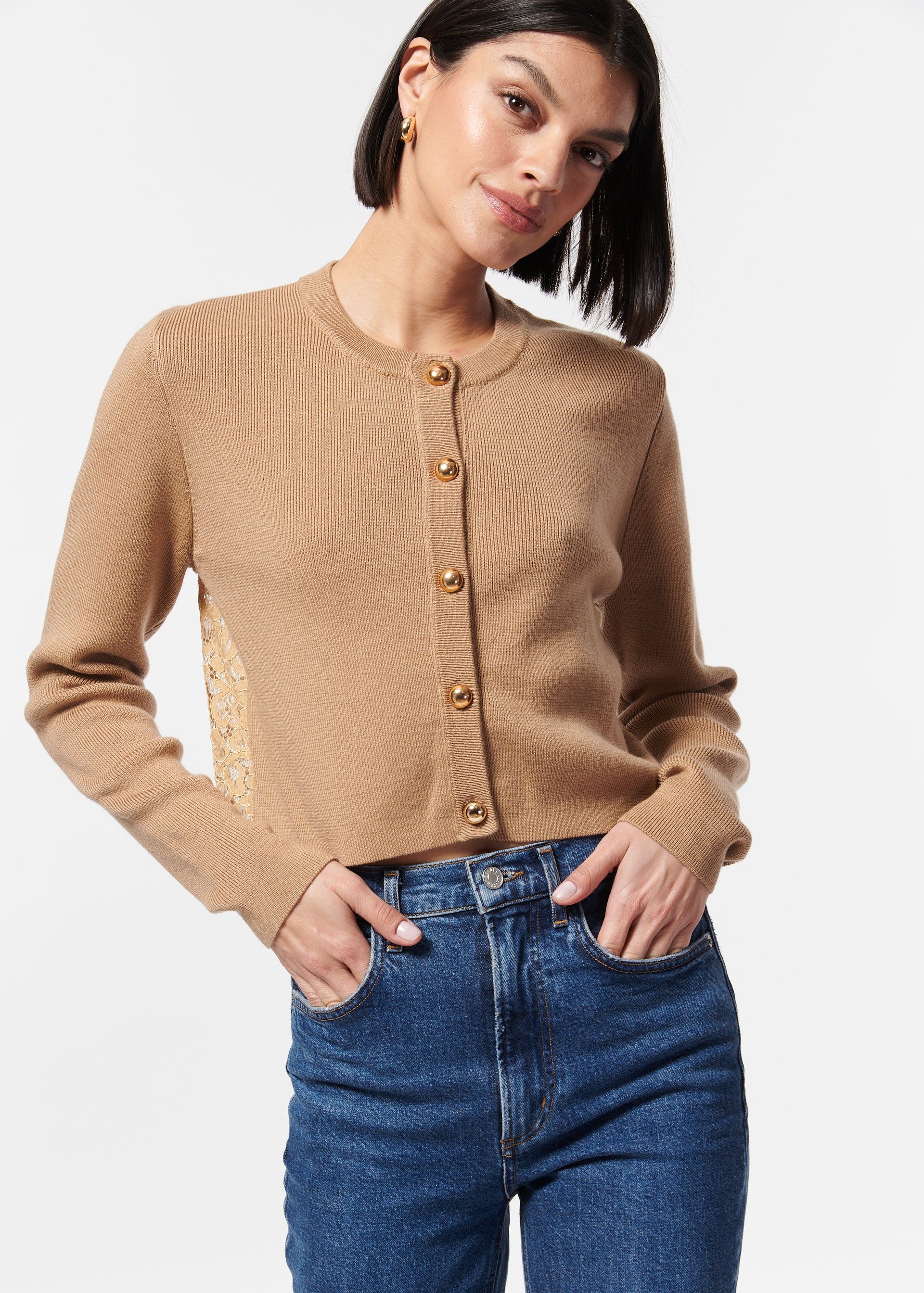 Aurla Cardigan Caramel sold by Cami NYC product image thumbnail 4