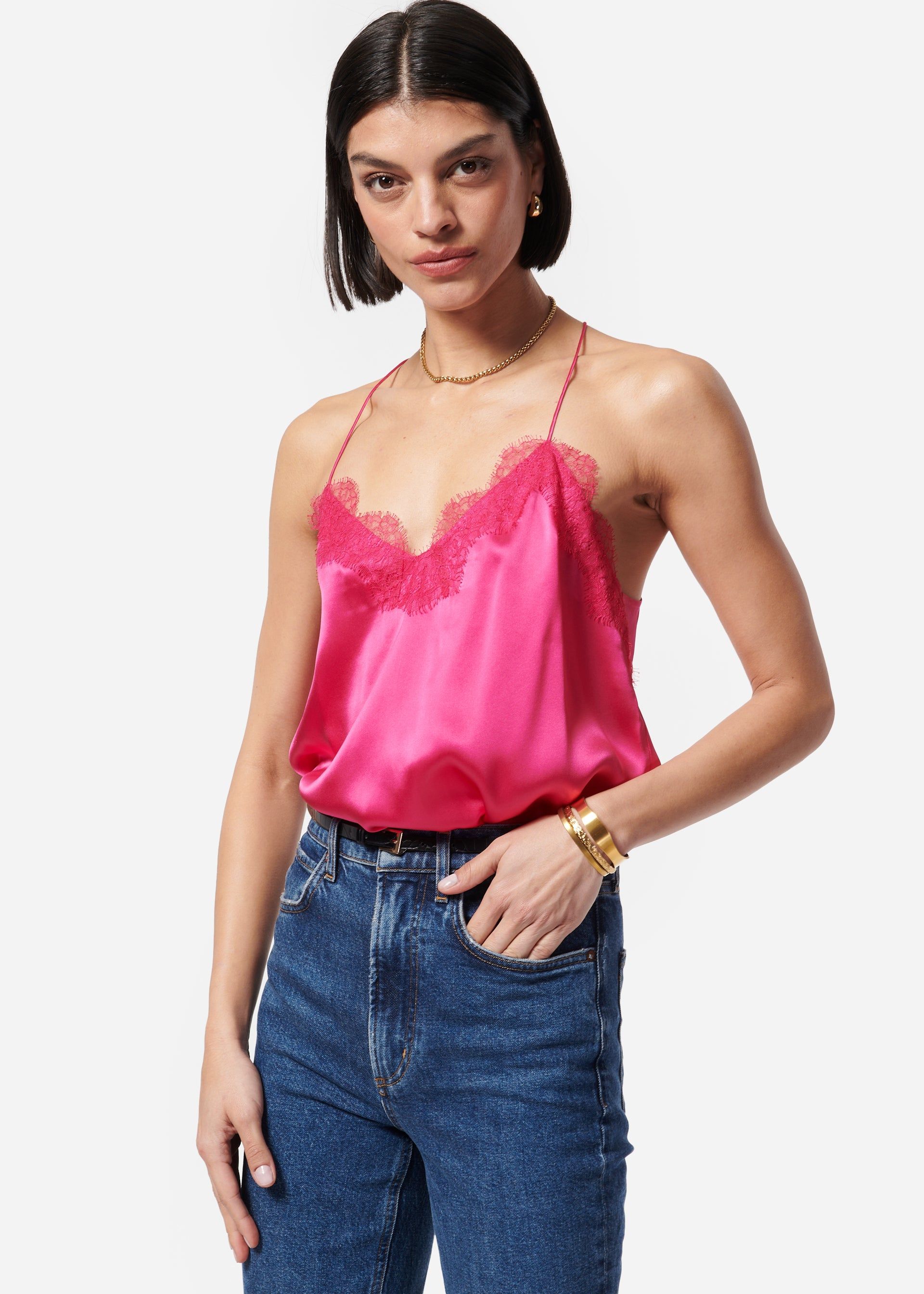 Racer Charmeuse Cami Dahlia sold by Cami NYC product image thumbnail 2
