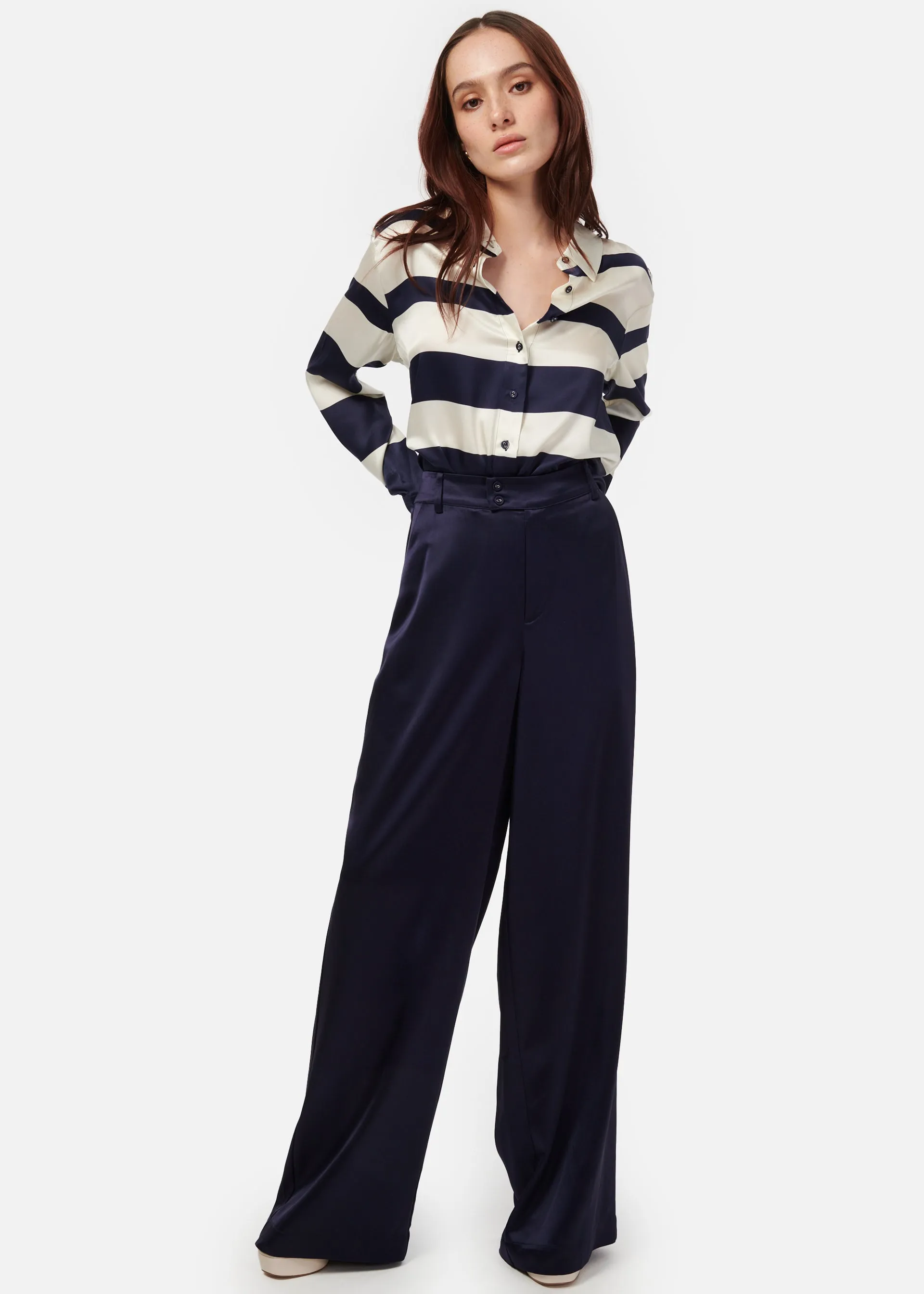 Crosby Blouse Shadow Stripe sold by Cami NYC product image thumbnail 5