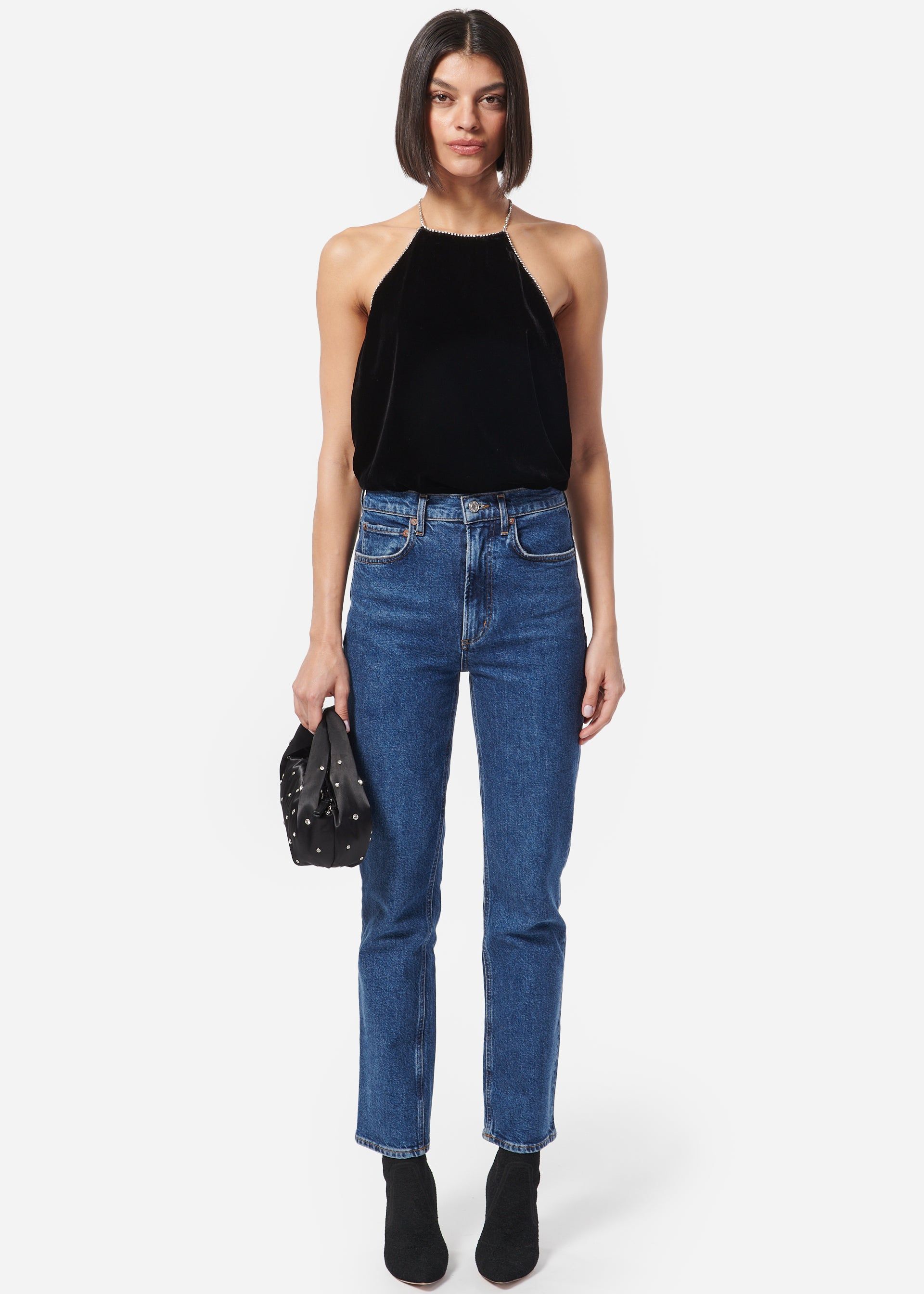 Nashra Velvet Cami Black sold by Cami NYC product image thumbnail 3