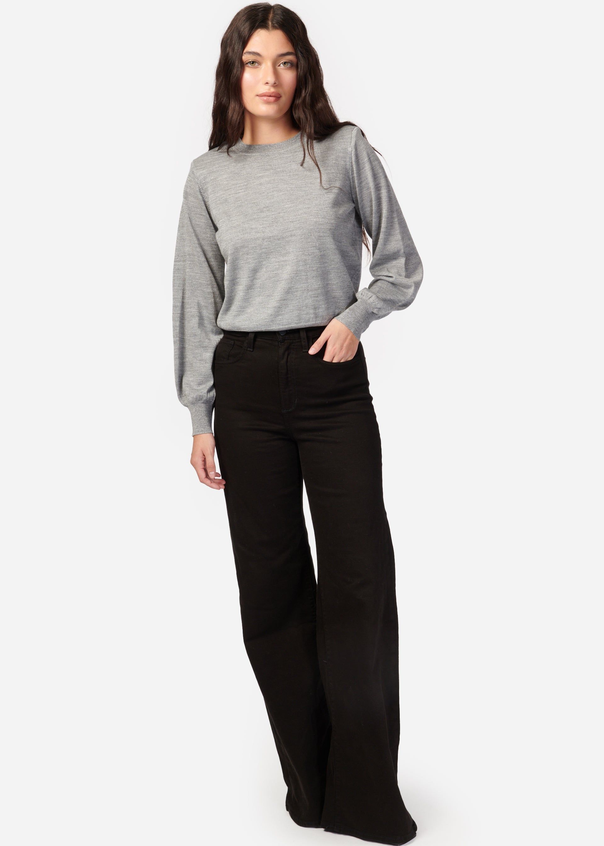 Gama Sweater Silver Metallic sold by Cami NYC product image thumbnail 2