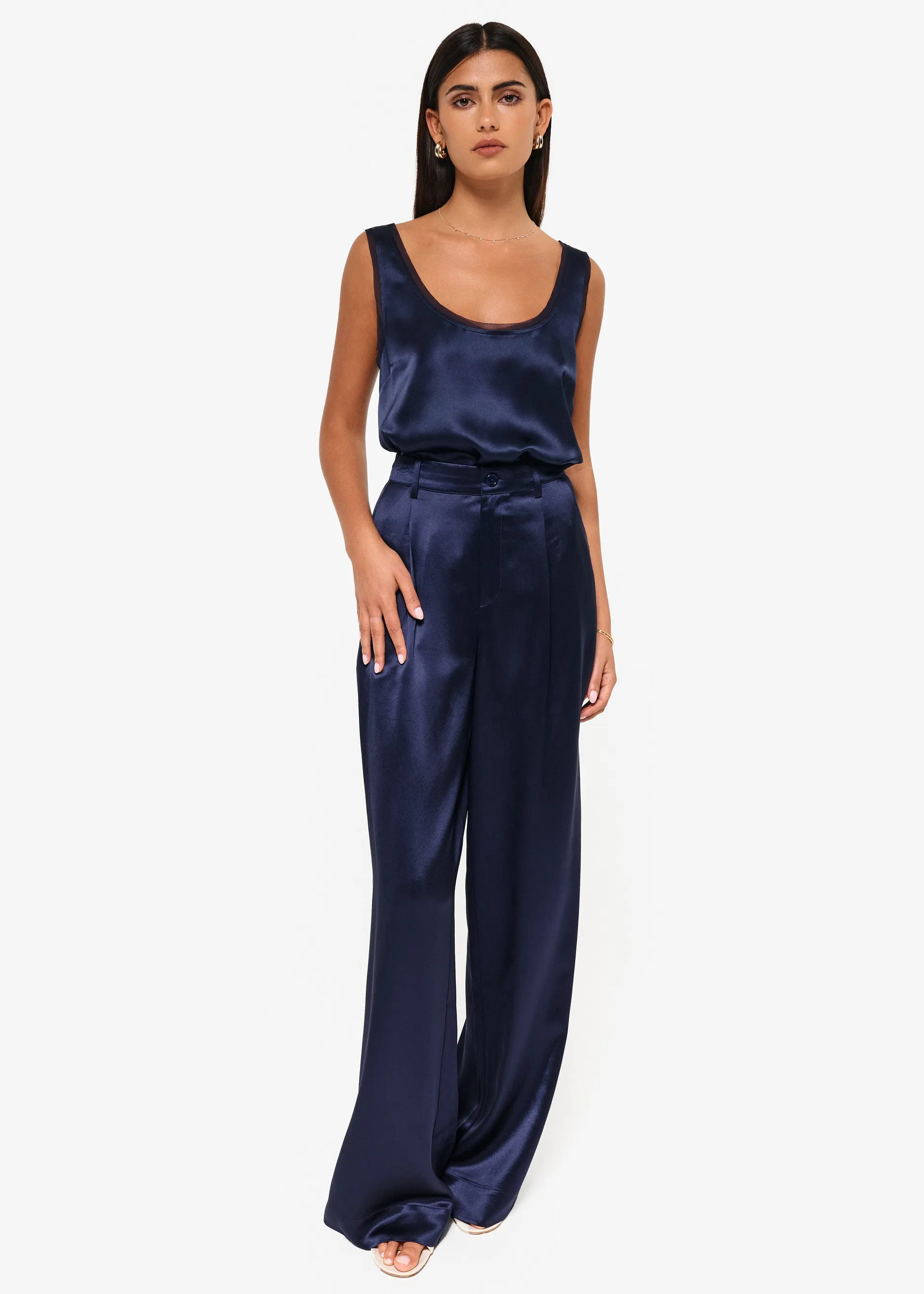 Noura Wide Leg Pant Navy sold by Cami NYC product image thumbnail 2