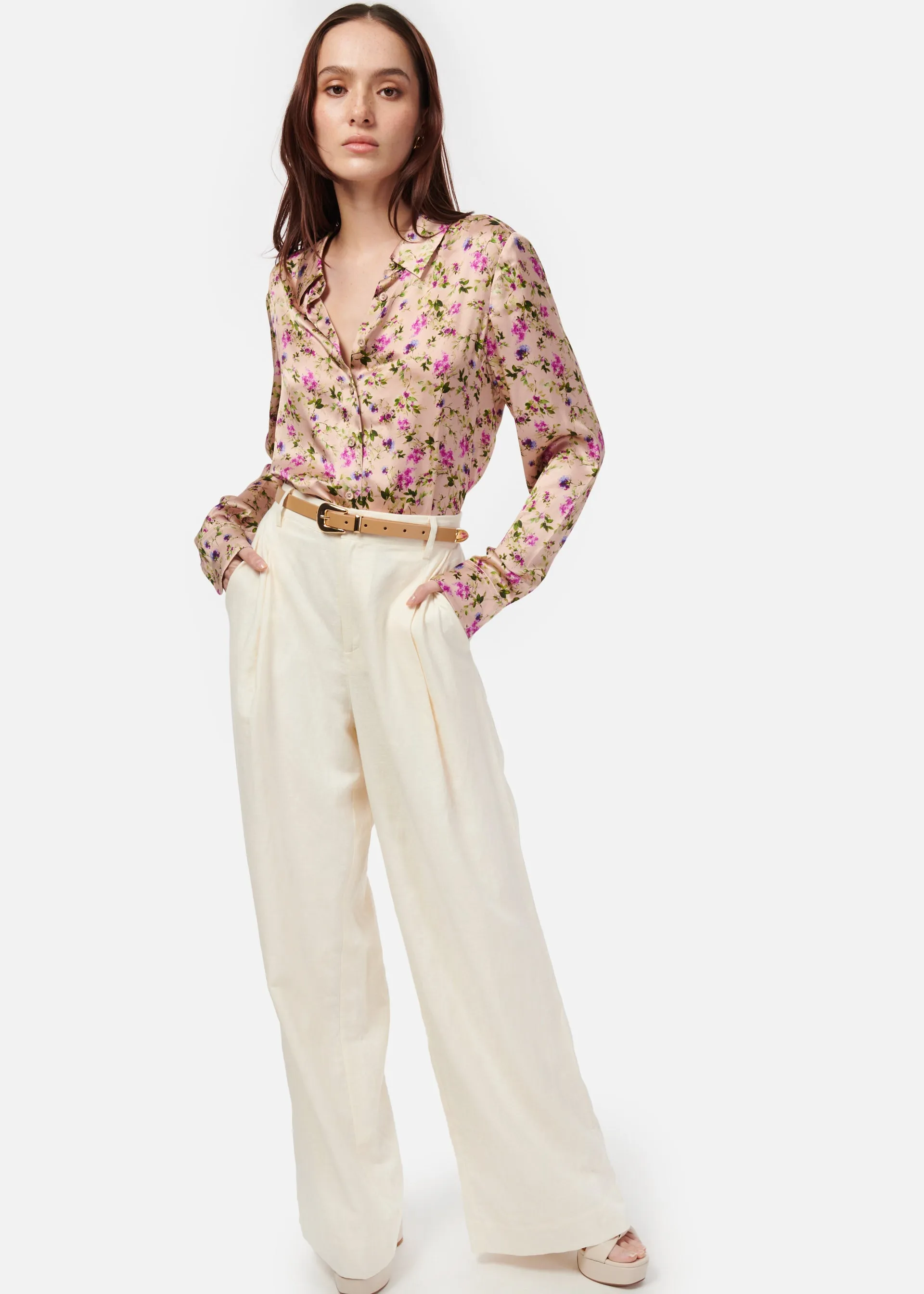 Crosby Blouse Spring Geranium sold by Cami NYC product image thumbnail 4