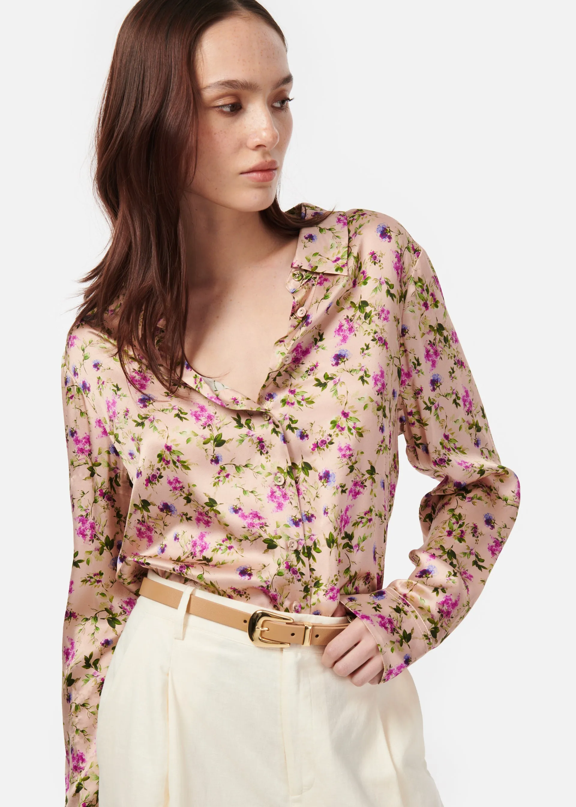 Crosby Blouse Spring Geranium sold by Cami NYC product image thumbnail 5