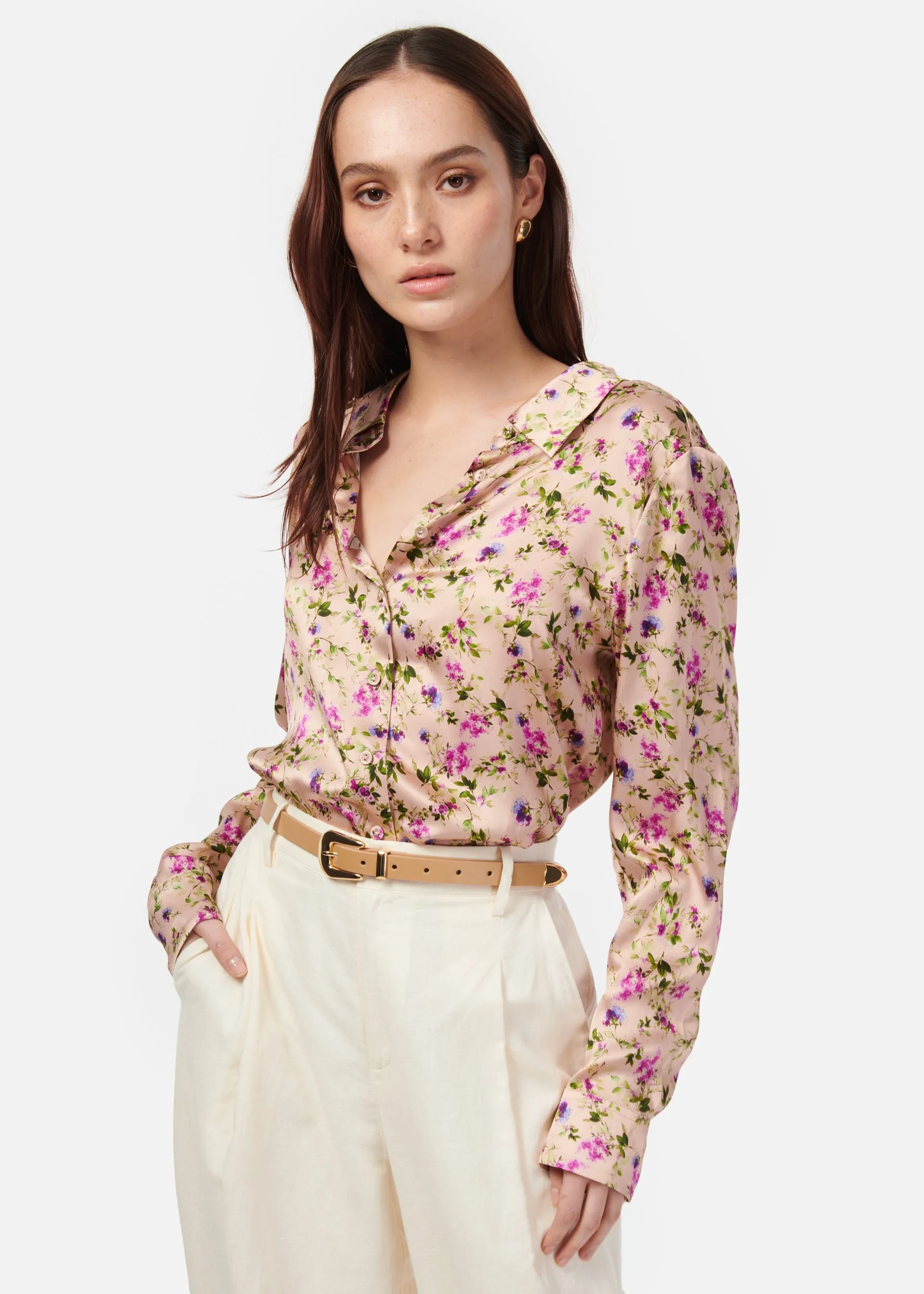 Crosby Blouse Spring Geranium sold by Cami NYC product image thumbnail 3