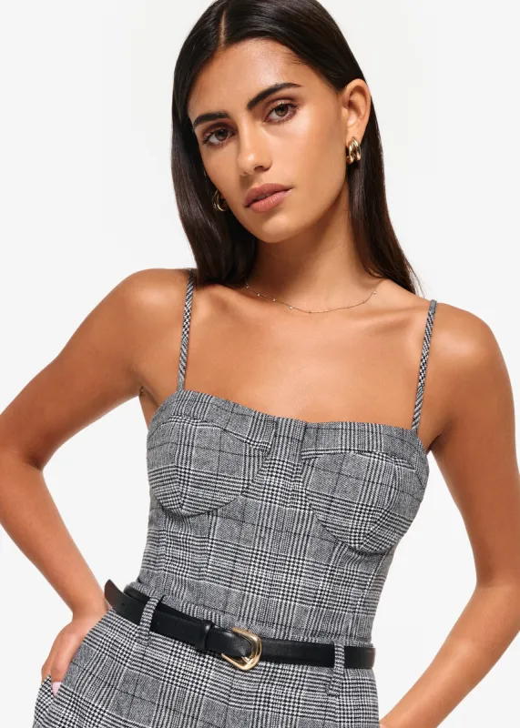 Monet Corset Bodysuit Black/White sold by Cami NYC