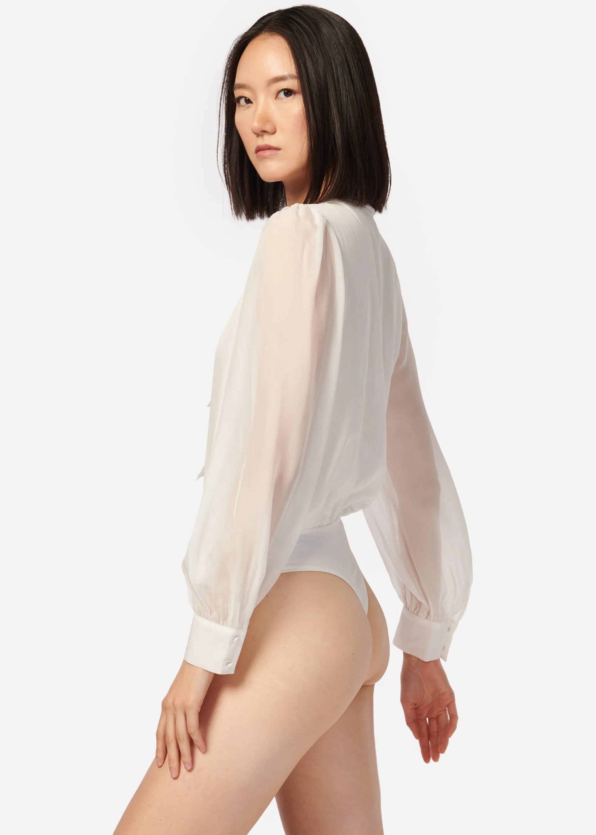 Harmonia Bodysuit White sold by Cami NYC product image thumbnail 3