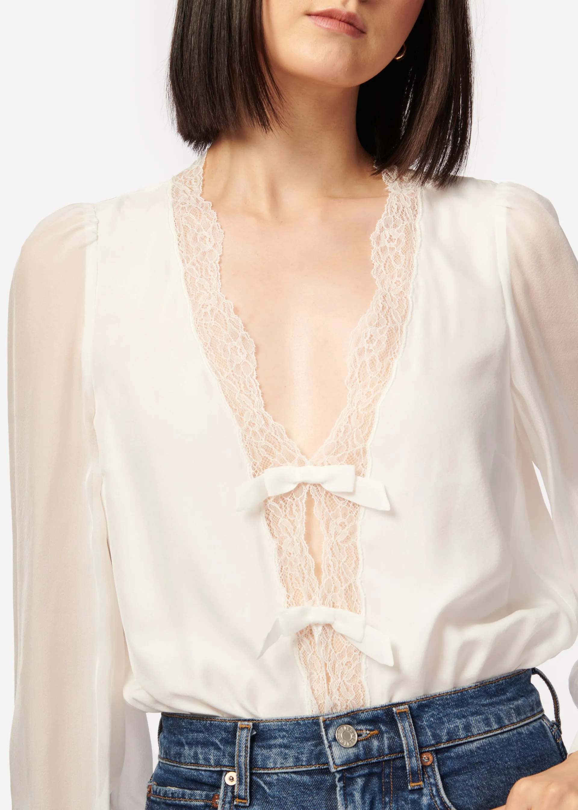 Harmonia Bodysuit White sold by Cami NYC product image thumbnail 2