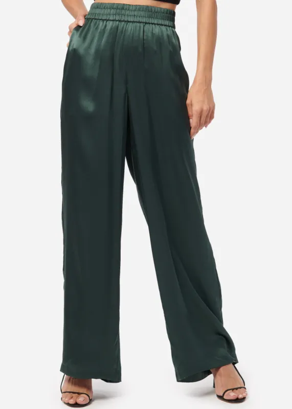Bleecker Silk Pant Hunter sold by CAMI